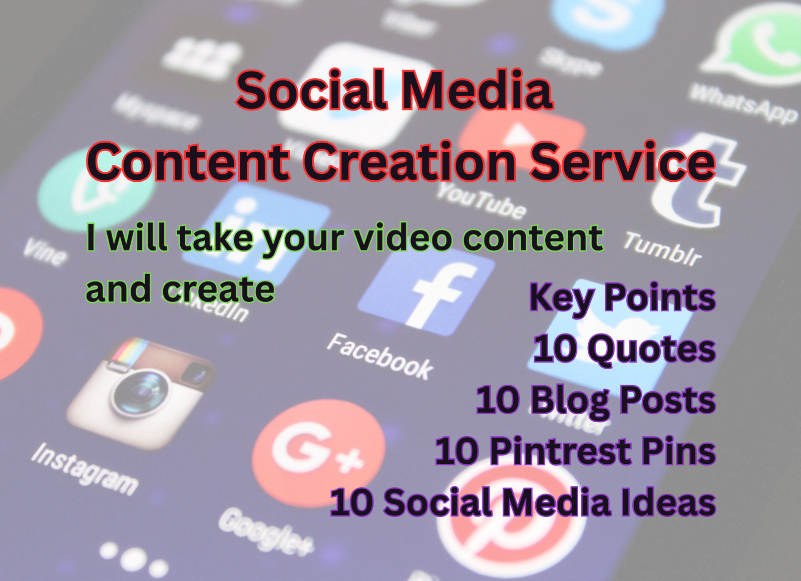 Social Media Content Creation Service - We Turn Your Videos Into SM Gold!