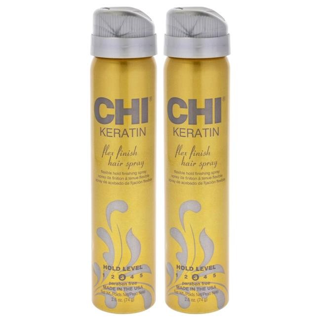 CHI K0007378 2.6 oz Keratin Flex Finish Hair Spray for Unisex - Pack of 2