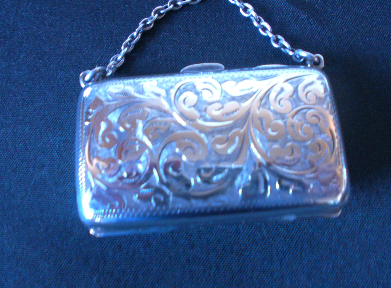 Solid Silver Beautiful Purse Hallmark Dated 1903 By Thomas Bishton Birmingham