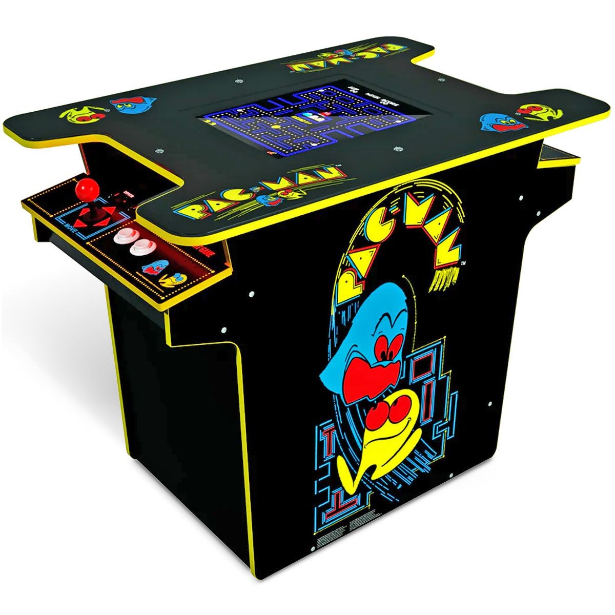 Brand New Arcade1Up PAC-MAN Head-to-Head Arcade Table – 12 Games, 17" LCD