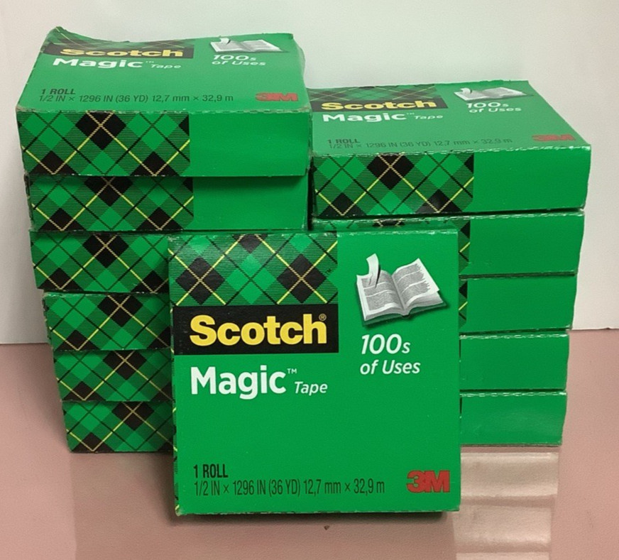 12 rolls Scotch Magic Tape  1/2 in x 1296 in