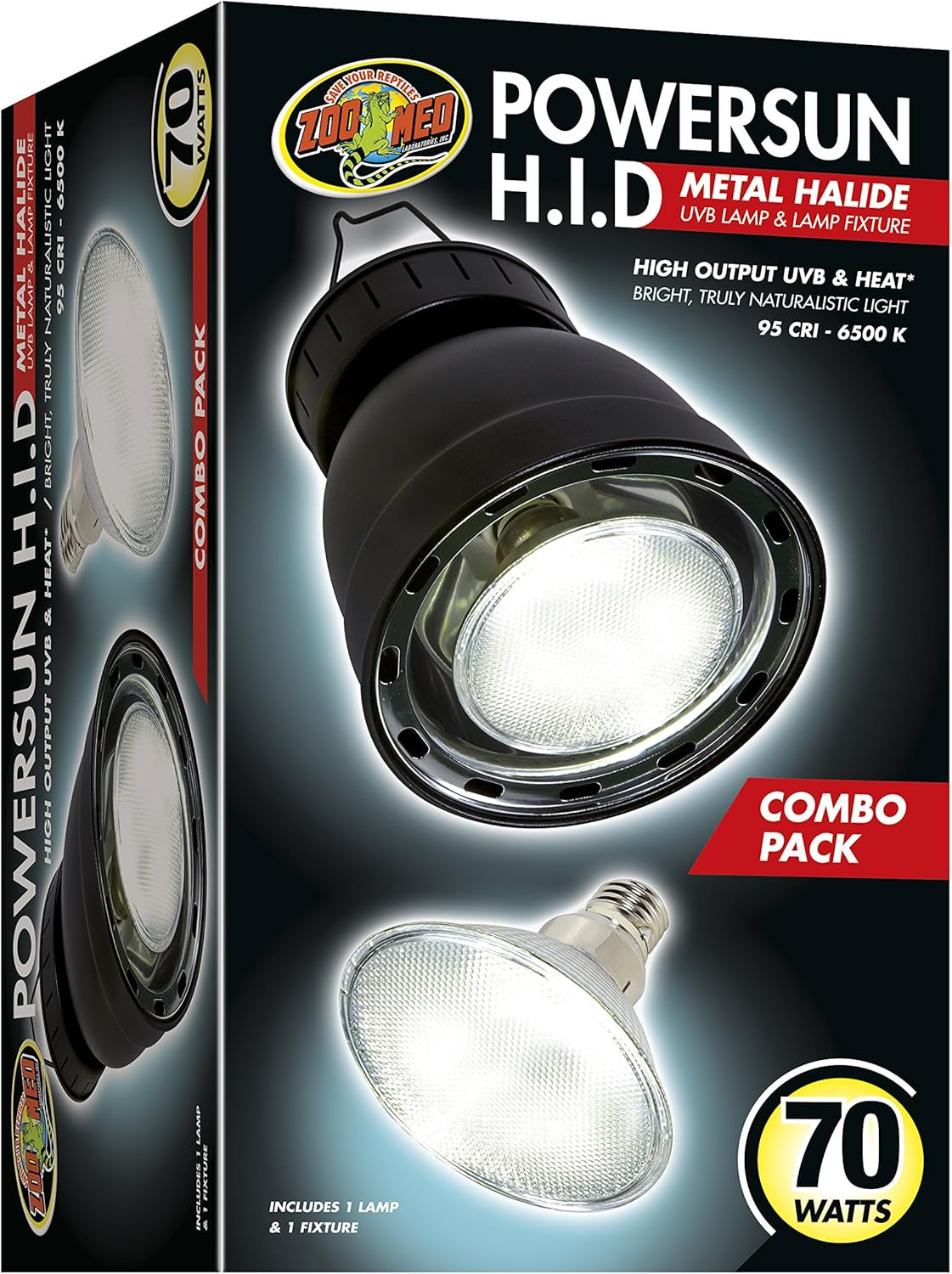 Zoomed Powersun H.I.D Metal Halide UVB Lamp & Lamp Fixture