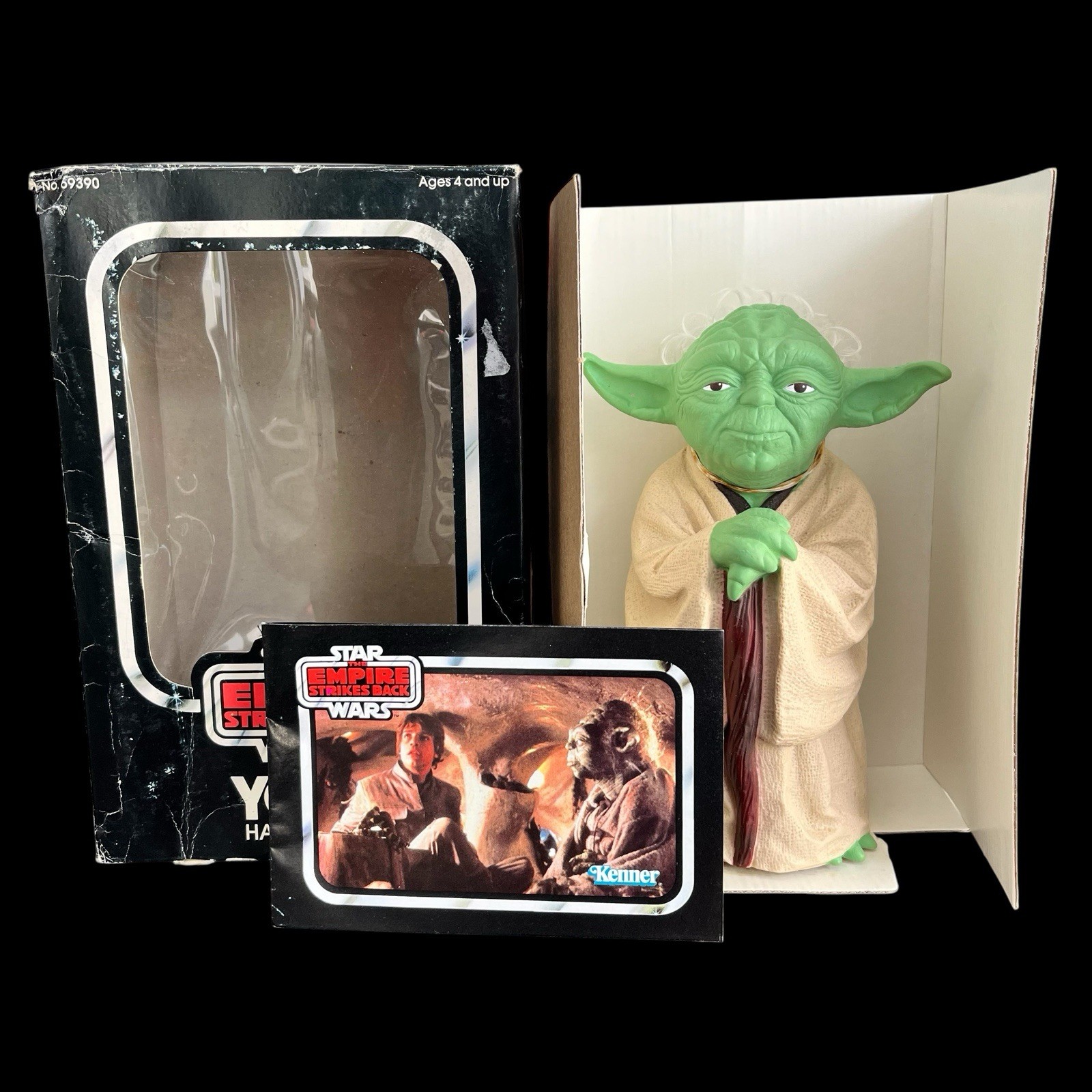 Star Wars The Empire Strikes Back Yoda Hand Puppet 1980 W/ Box & Insert READ
