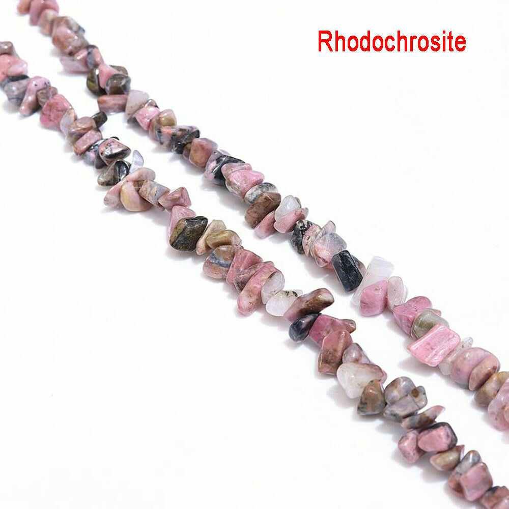 10 String（10X34"）Rhodochrosite Natural Gemstone Chips Beads Jewelry Making 5-8mm