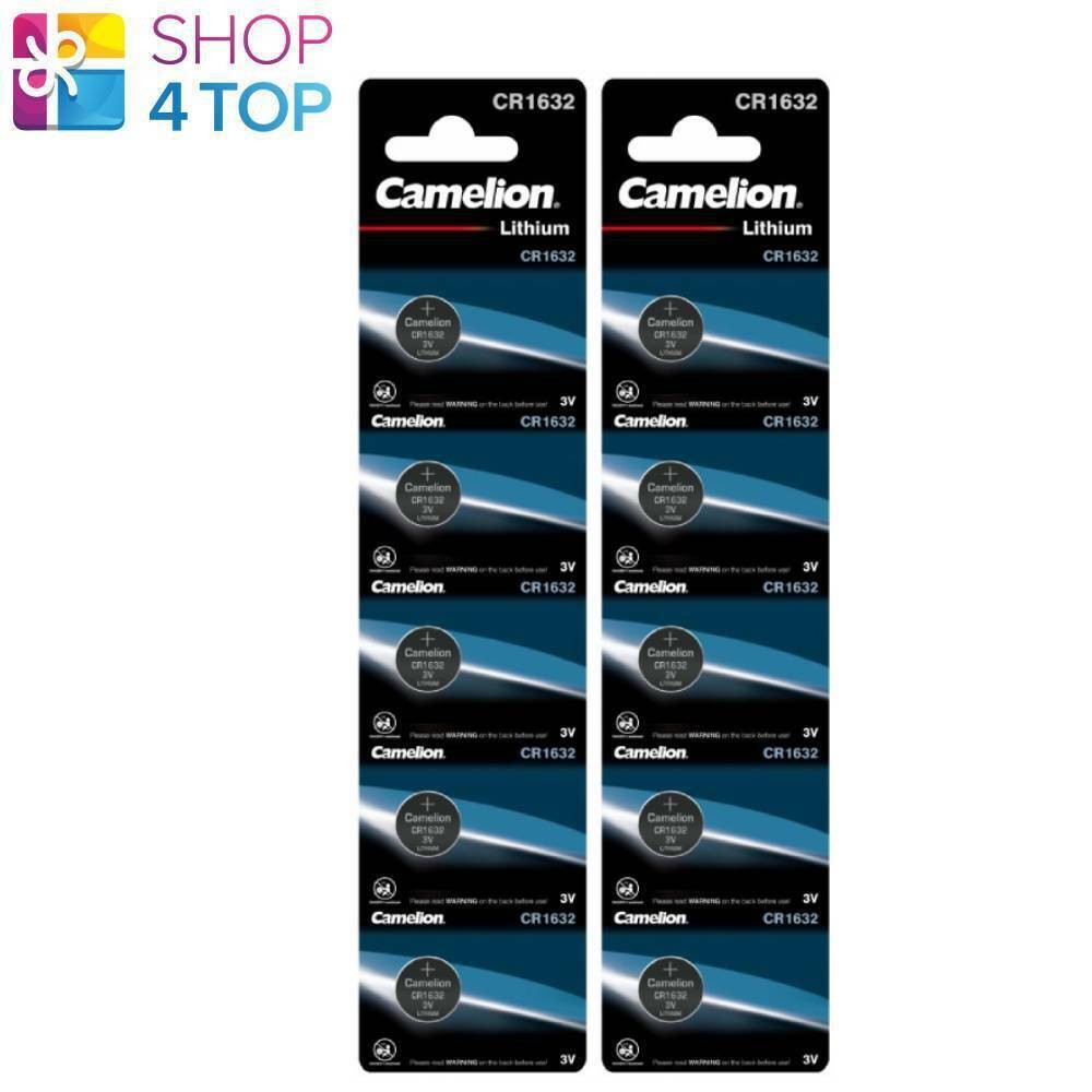 10 Camelion Cr1632 Lithium Batteries 3V Button Cell Dl632 5Bl Exp 2033 New