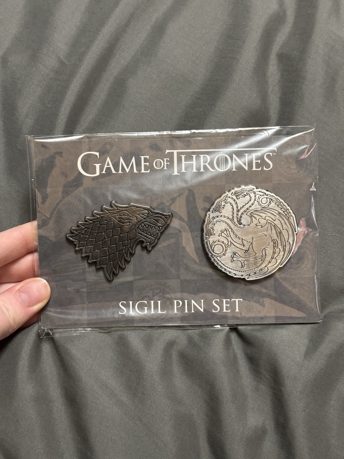 Game of Thrones Sigil Pin Set Stark  & Targaryen Culturefly Collectibles