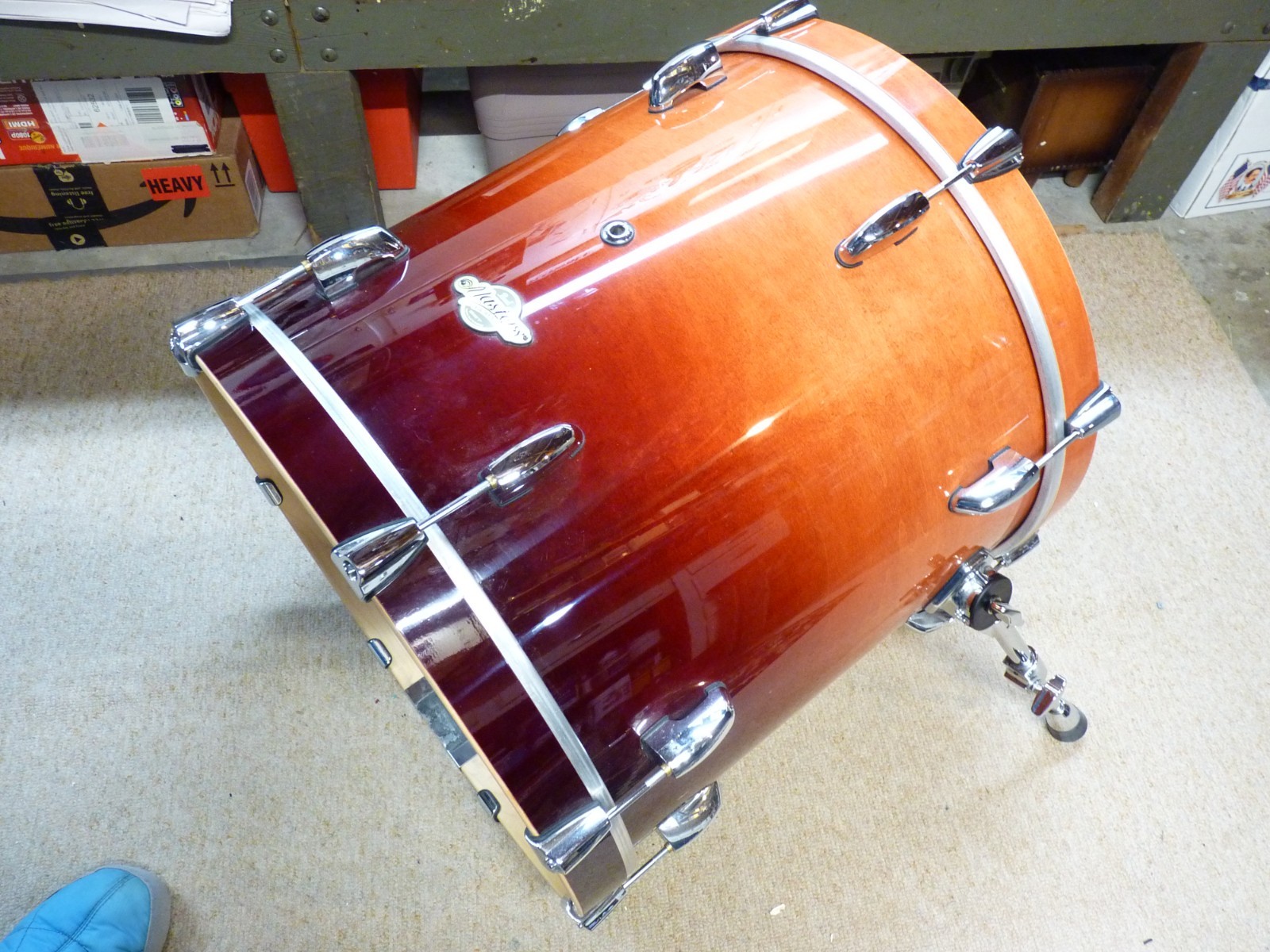 Pearl Masters MCX Bass Kick Drum Chestnut Fade MINT SHAPE w/ Bag Fast Shipping