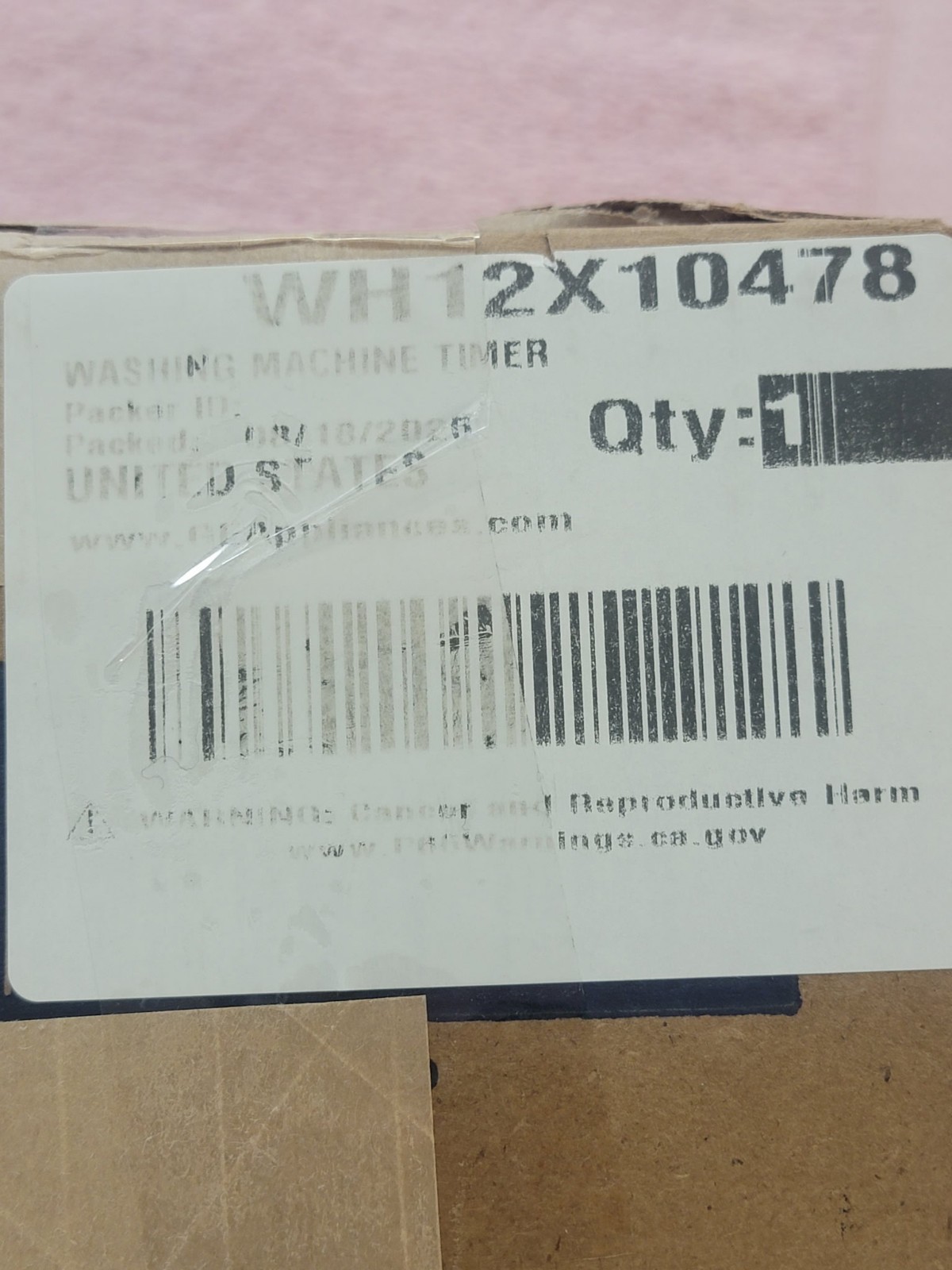 BRAND NEW GE Washer TImer WH12X10478