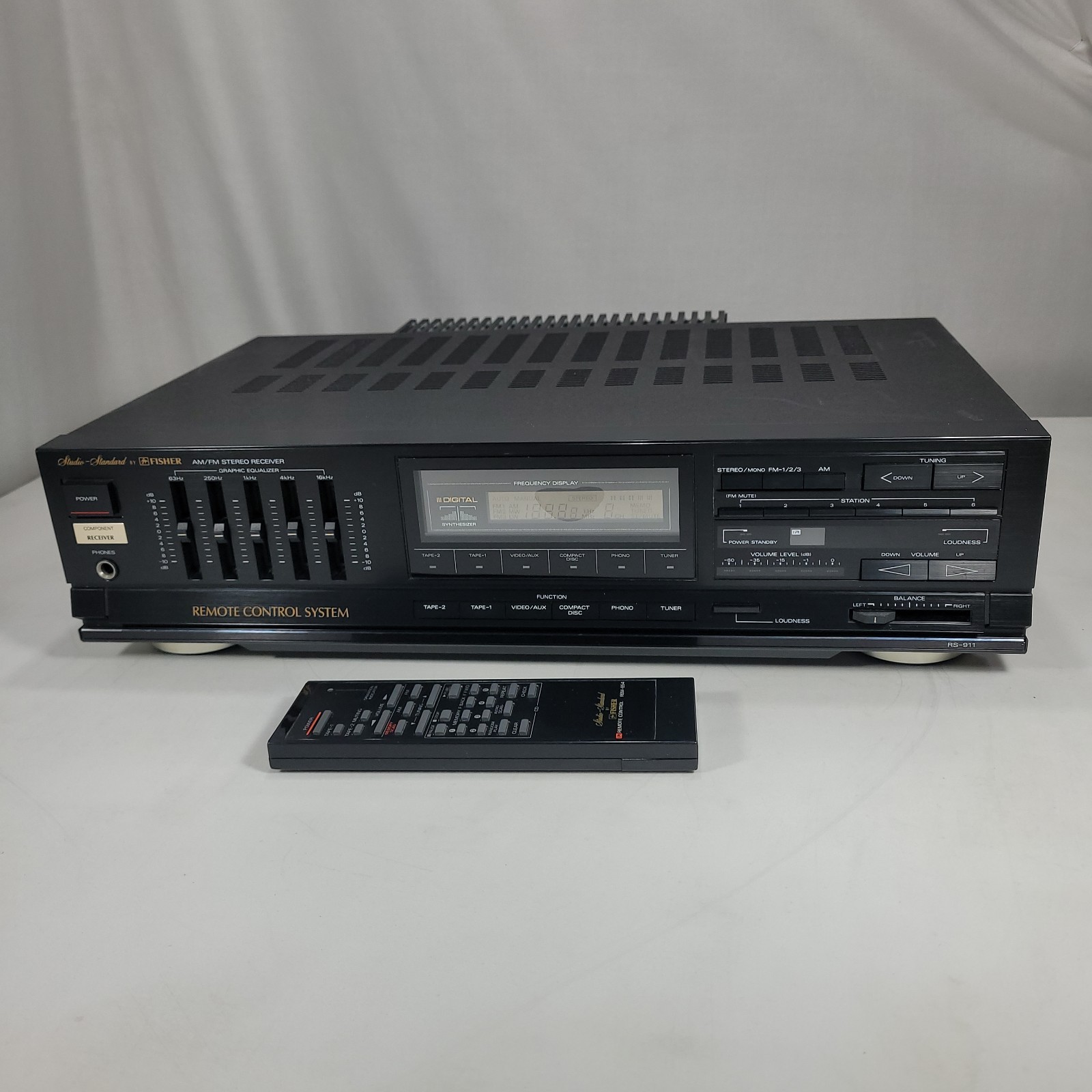 Vintage Fisher RS-911 Remote Control Digital Stereo Receiver Tested Working