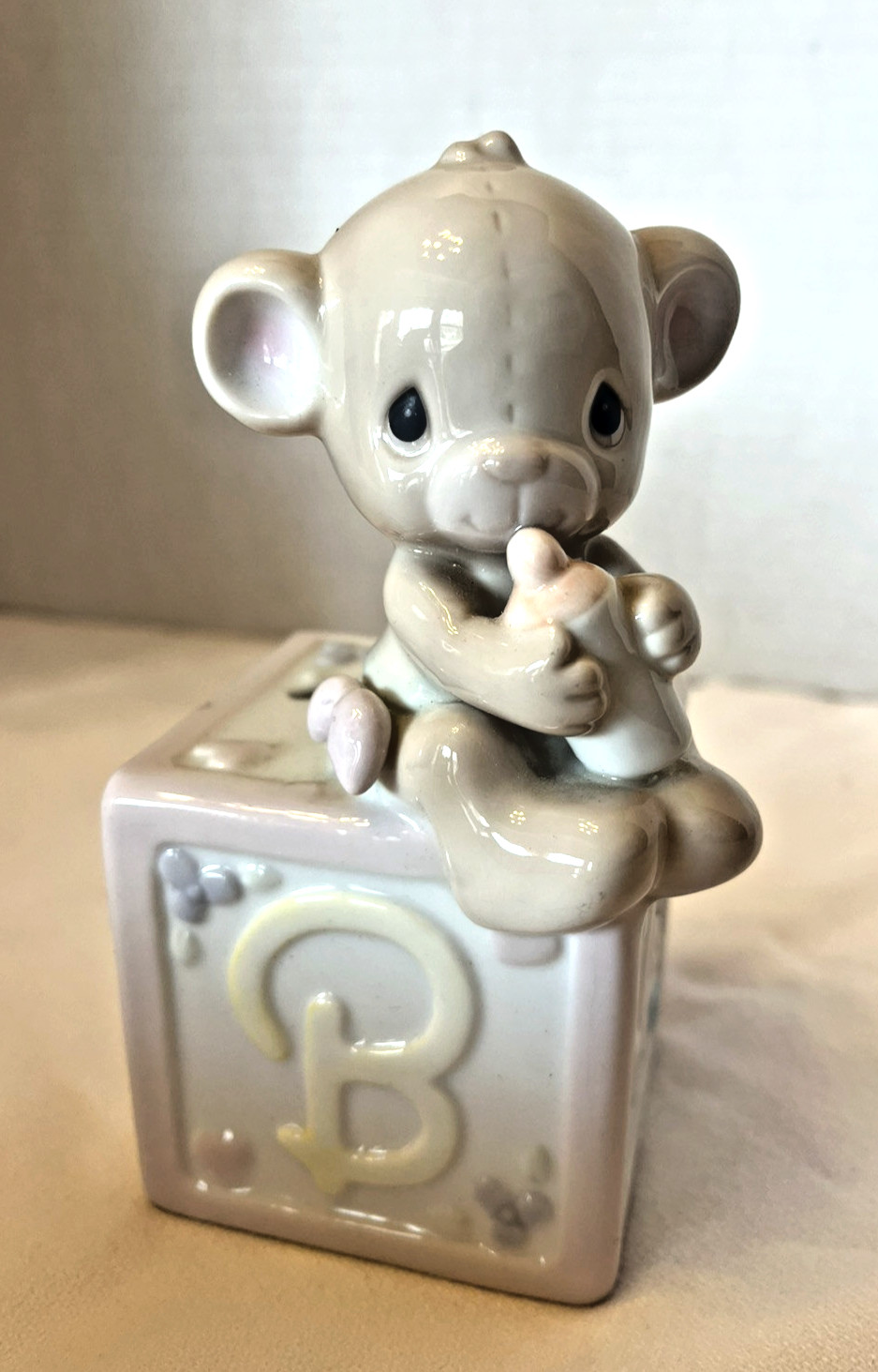 Vintage Enesco Baby Bank With Monkey 1990