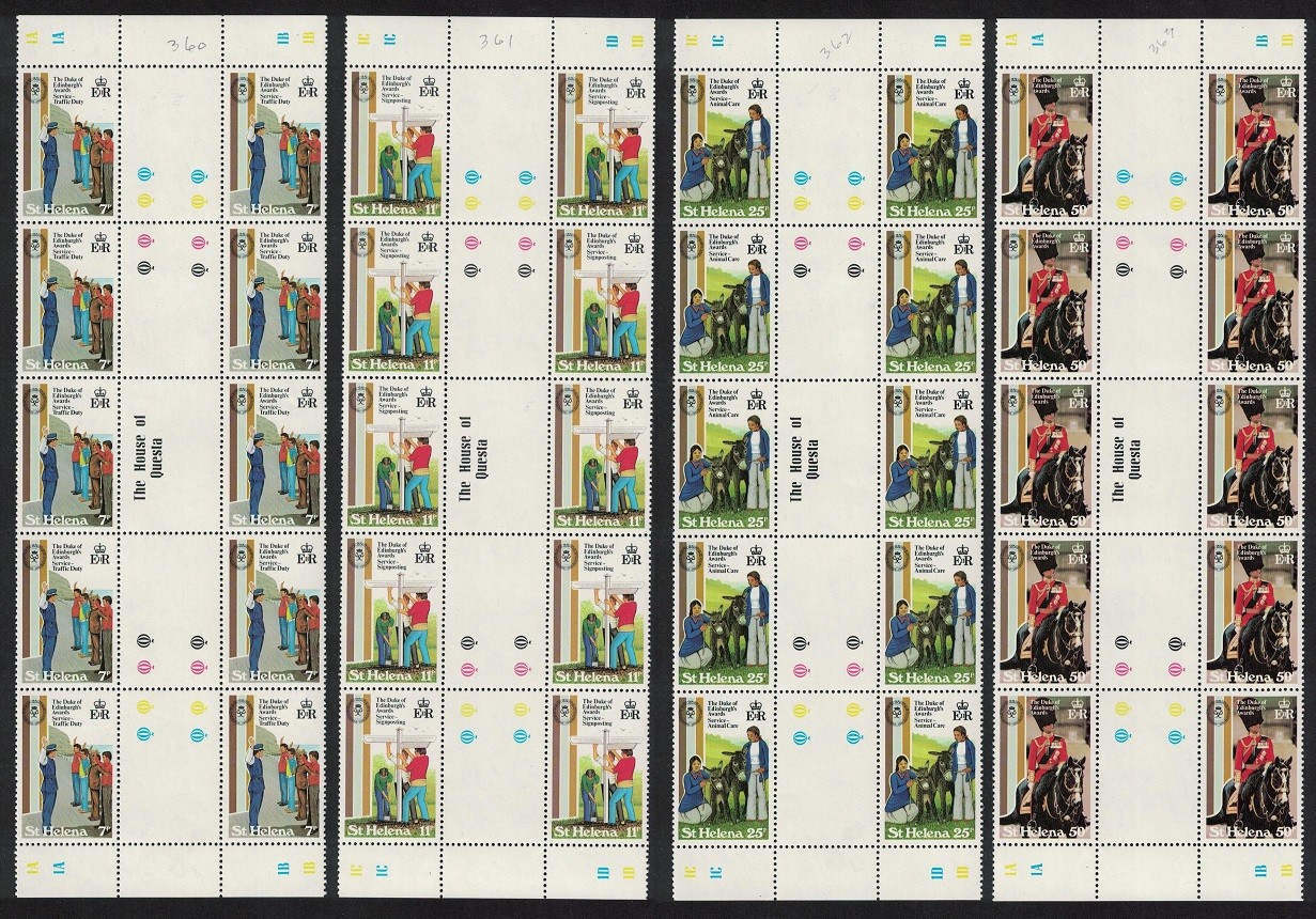 St. Helena Duke of Edinburgh Award Scheme 4v Gutter Strips 1981 MNH SG#385-388