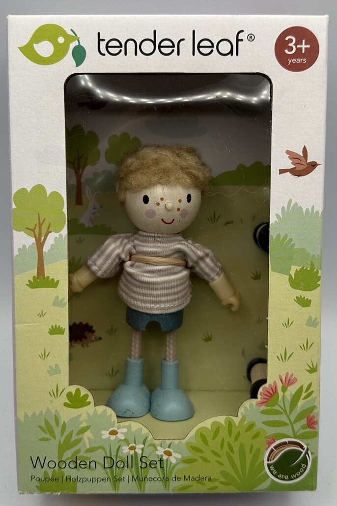 Tender Leaf Toys Wooden Boy & Skateboard Action Figure  Brand New Free Shipping