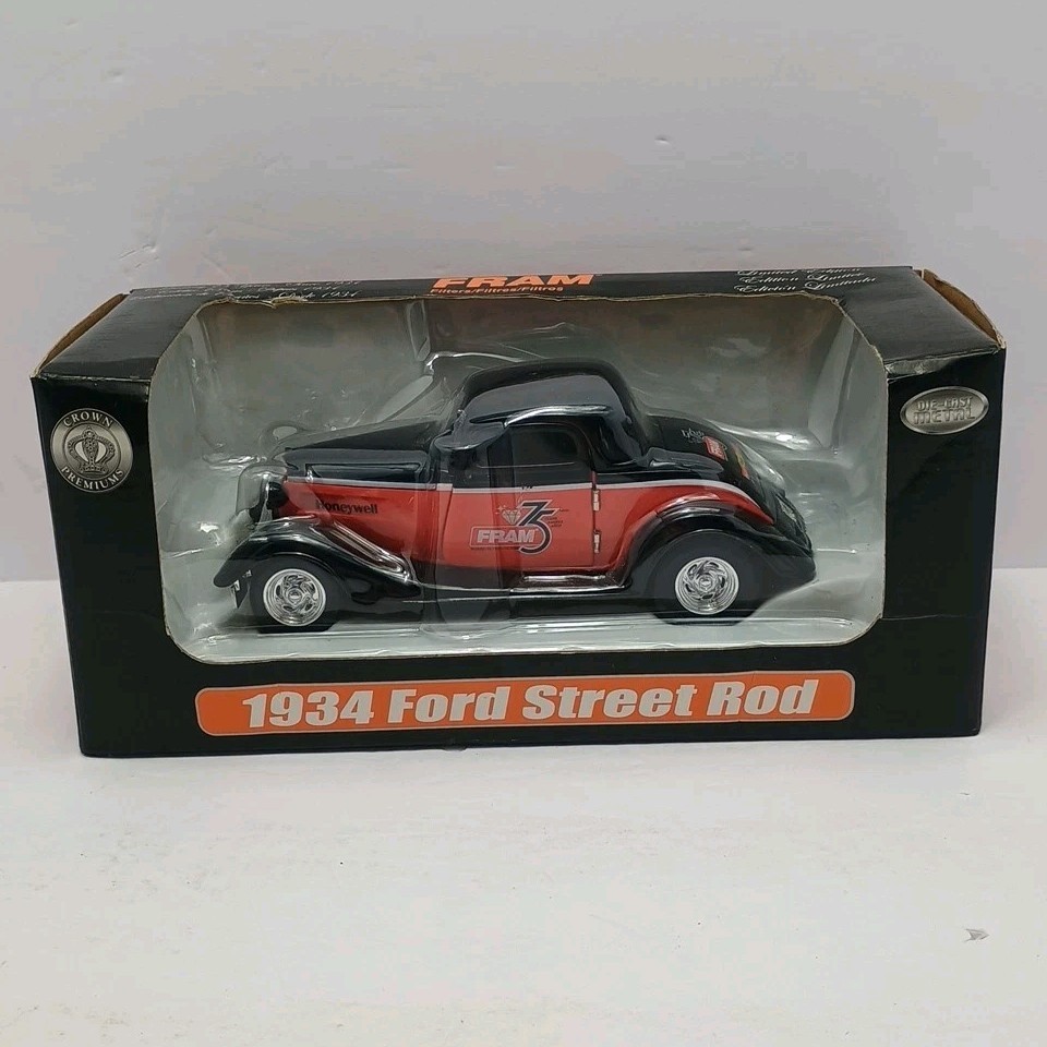 1934 Ford Street Rod Bank Crown Premiums 75th Fram Filters 1:24 Scale Diecast