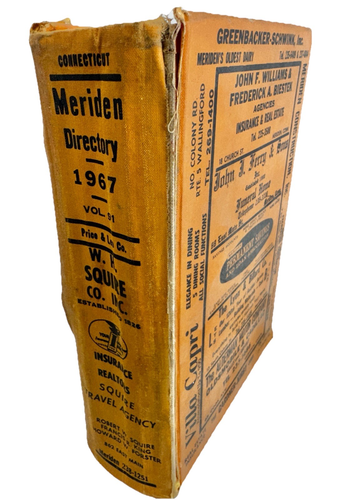 Meriden, CT (1967) City Directory Connecticut Business Telephone Book