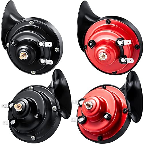 300db car horn 【4 pack】 12v waterproof double horn, used for trucks, 4pcs