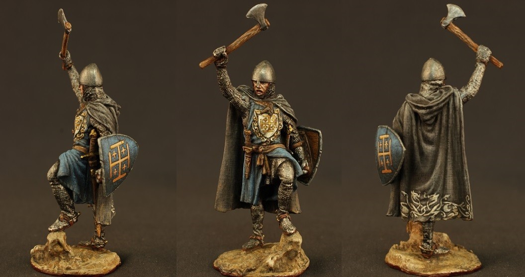 Tin toy soldiers  ELITE painte 54mm. medieval knight