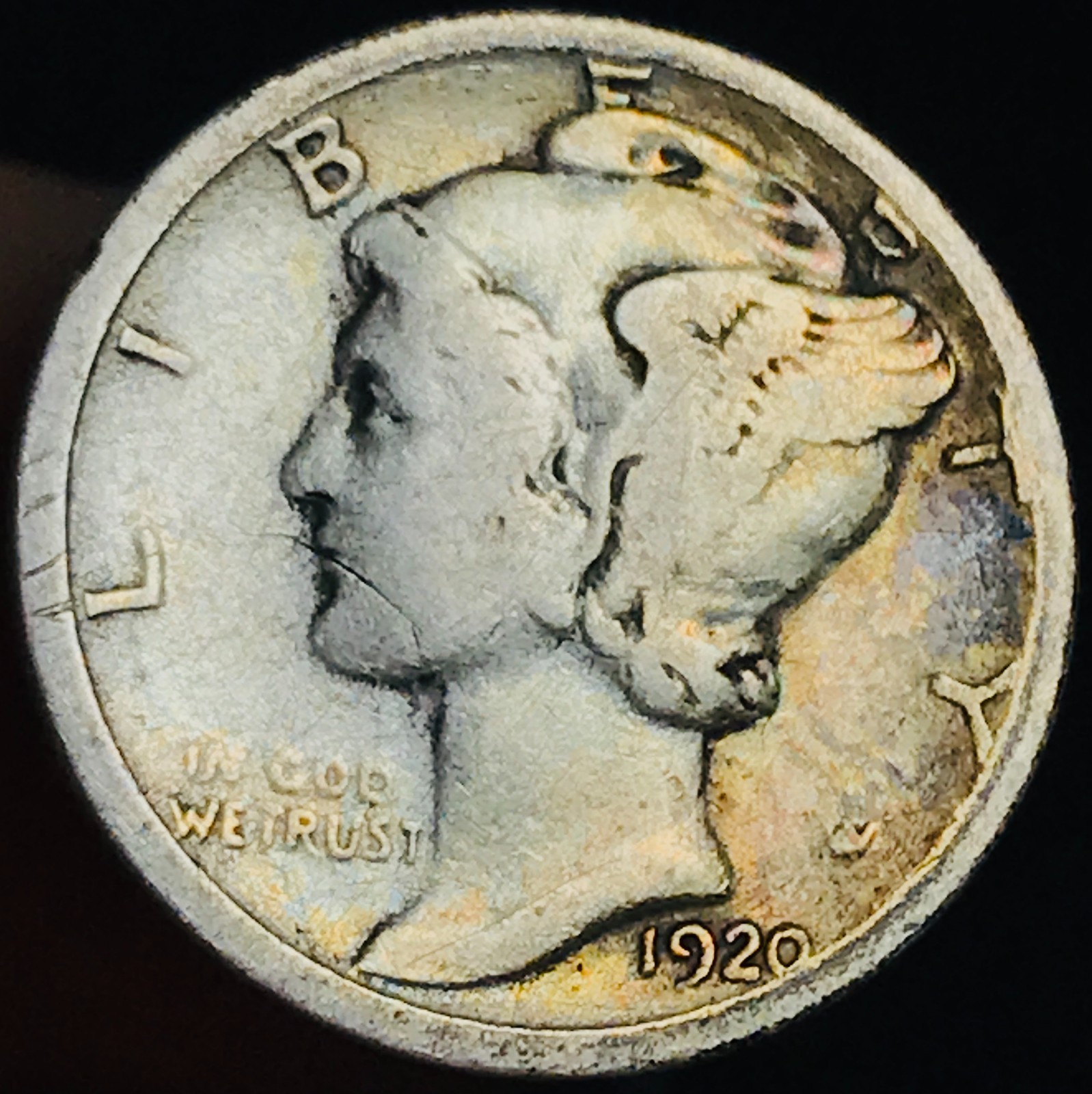 1920 D Mercury Dime 10c Liberty Head Ungraded 90% Silver US Coin CC26894