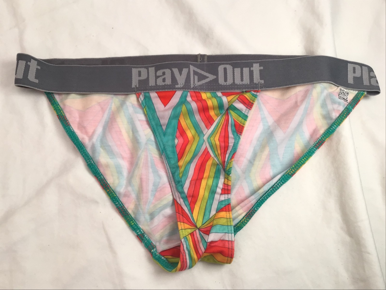 Play Out Womens Geometric Orange Yellow Green Choose Shorts Underwear Matching