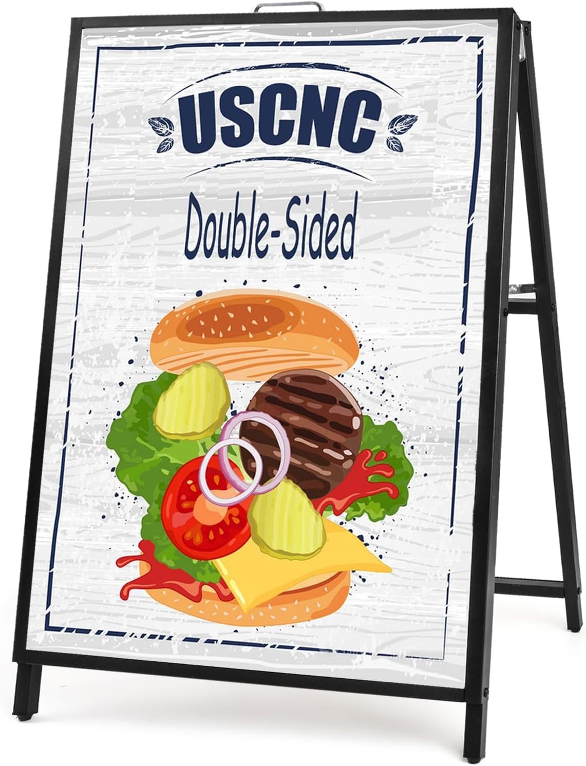 Folding Sandwich Board A Frame Sign 24 x 36 Inch Double Sided Outdoor Heavy Duty