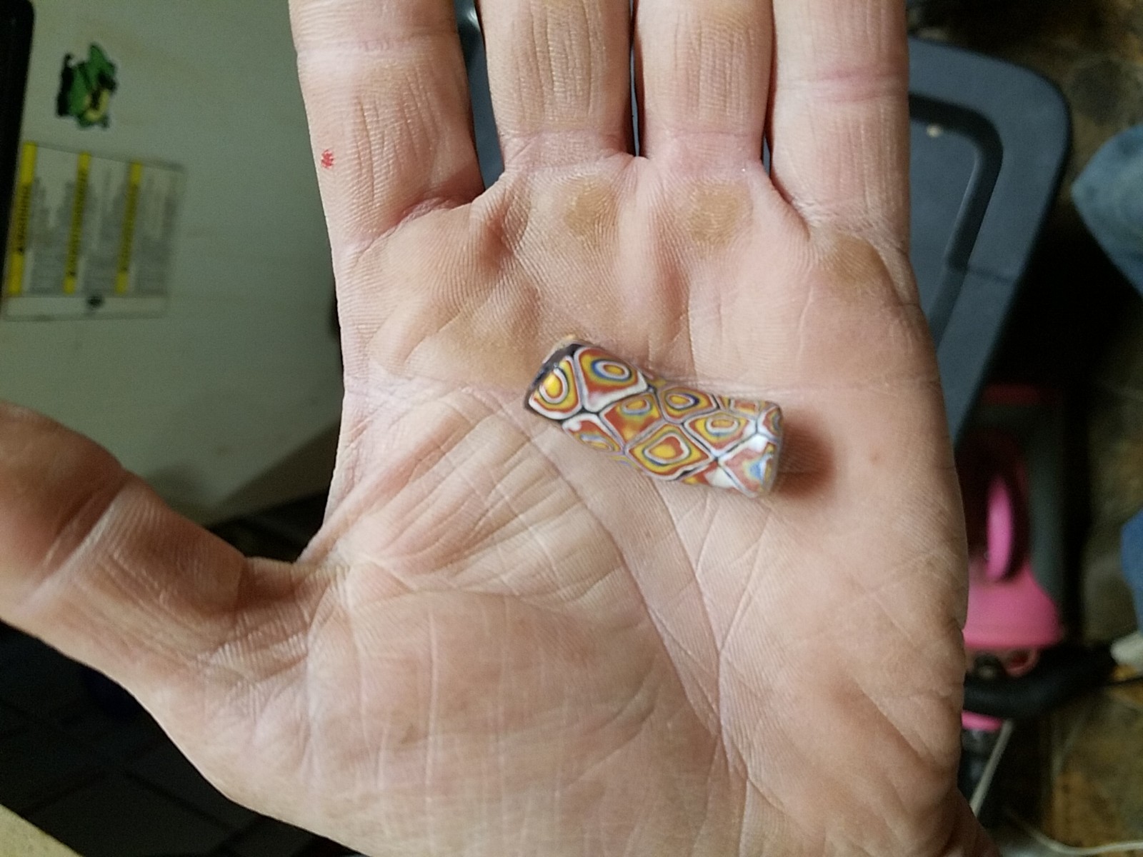 "Fatty" Vntg Venetian Millefiori Glass African Trade Beads