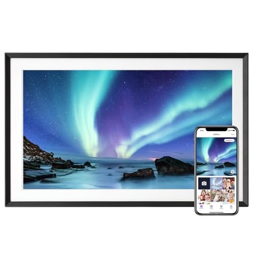 15.6'' Digital Picture Frame with 1920x1080 IPS Touch Screen, Smart Digital 