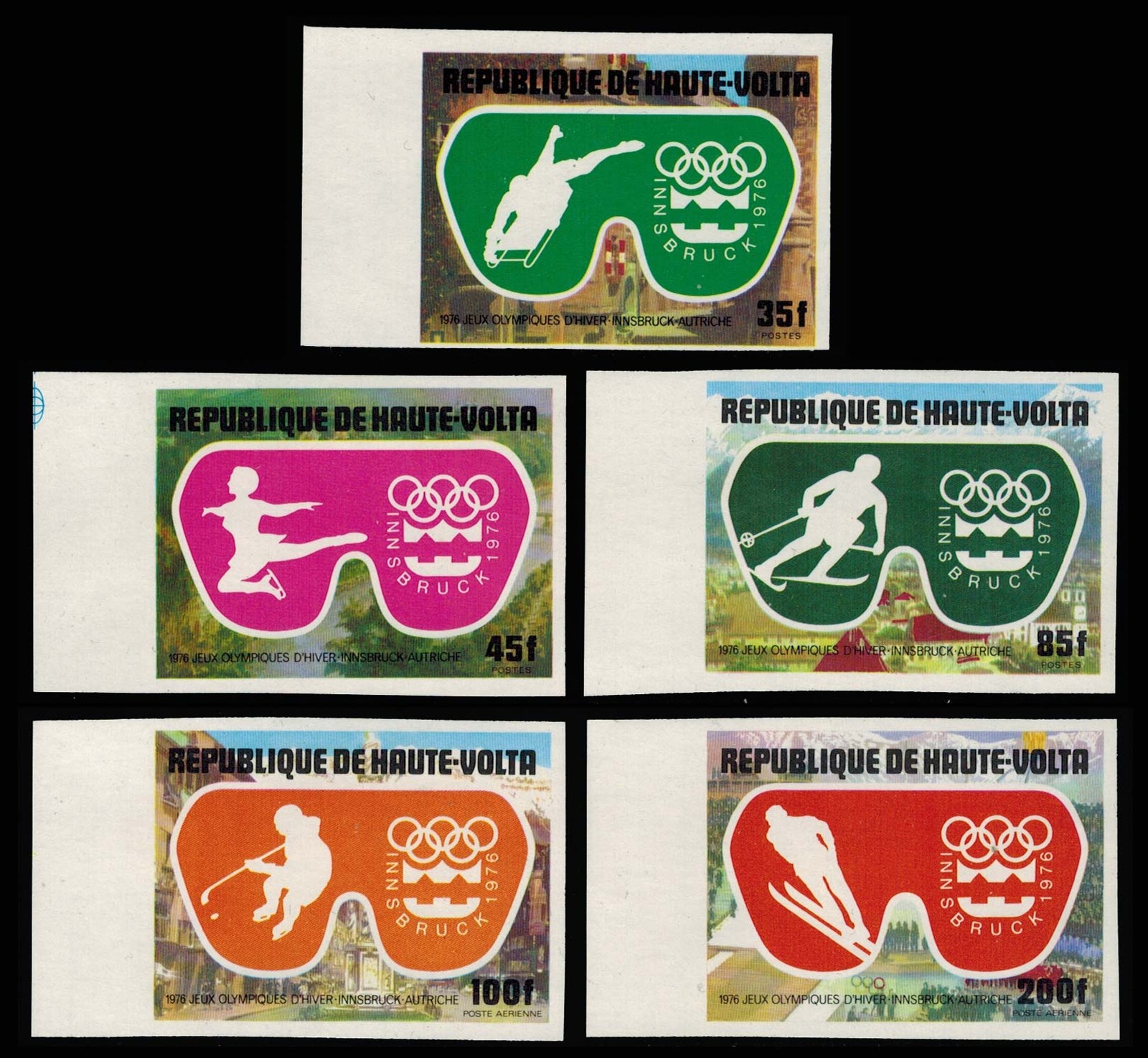 Burkina Faso Scott 384-386 , C226-C226 Mint never hinged.