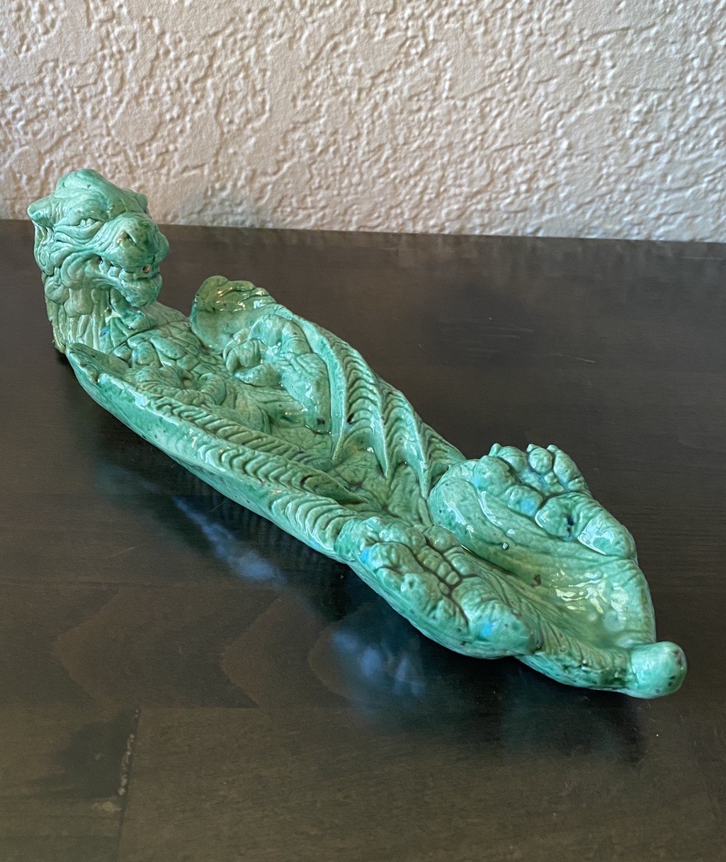 Green Dragon #2 Ceramic Incense Stick Holder Burner