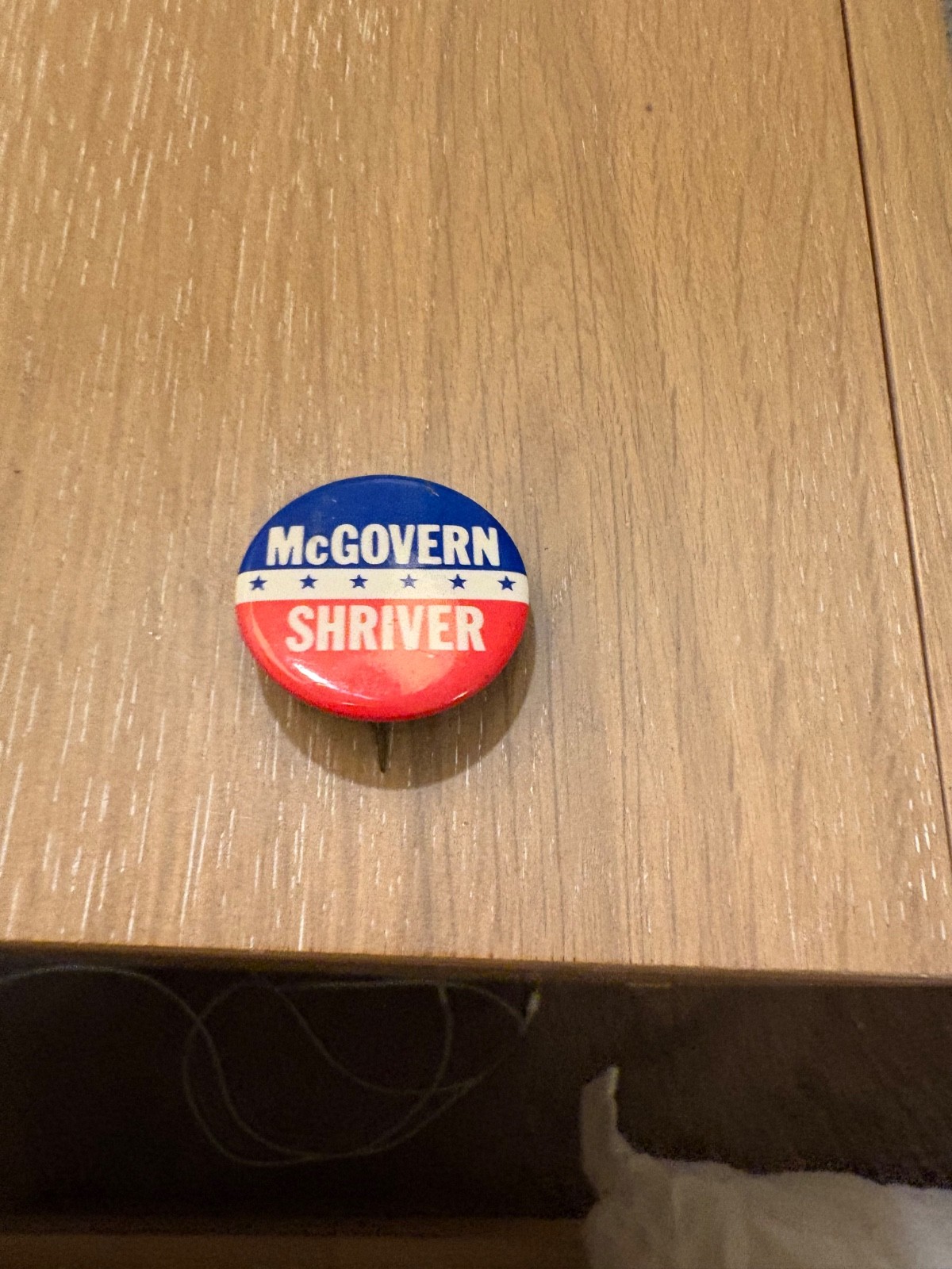 Vintage Pinback Button Campaign McGovern Shriver Pin