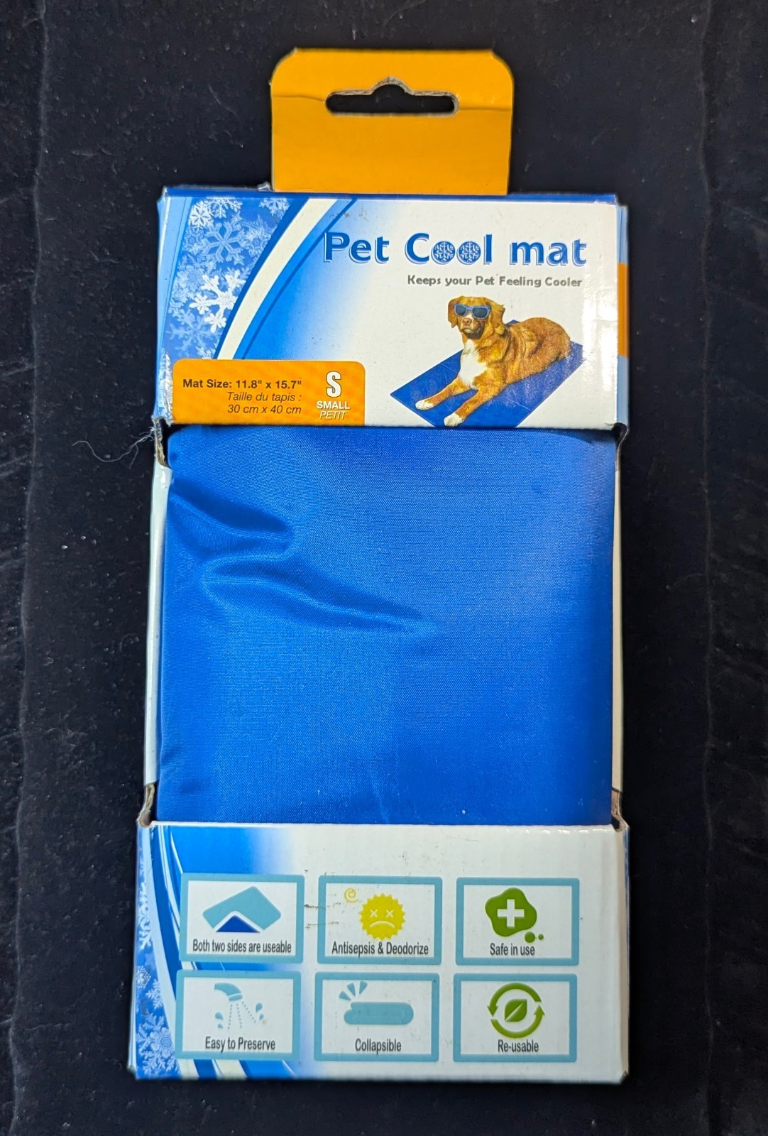 Pet Cooling Mat 16"x12" Cool Comfort Dogs Cats Small Pets in Hot Summer Weather