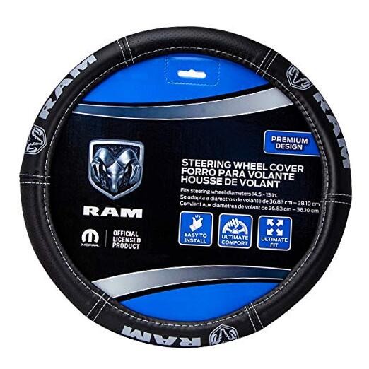  006697R25 Ram Deluxe Elite Steering Wheel Cover - Gray Logo 