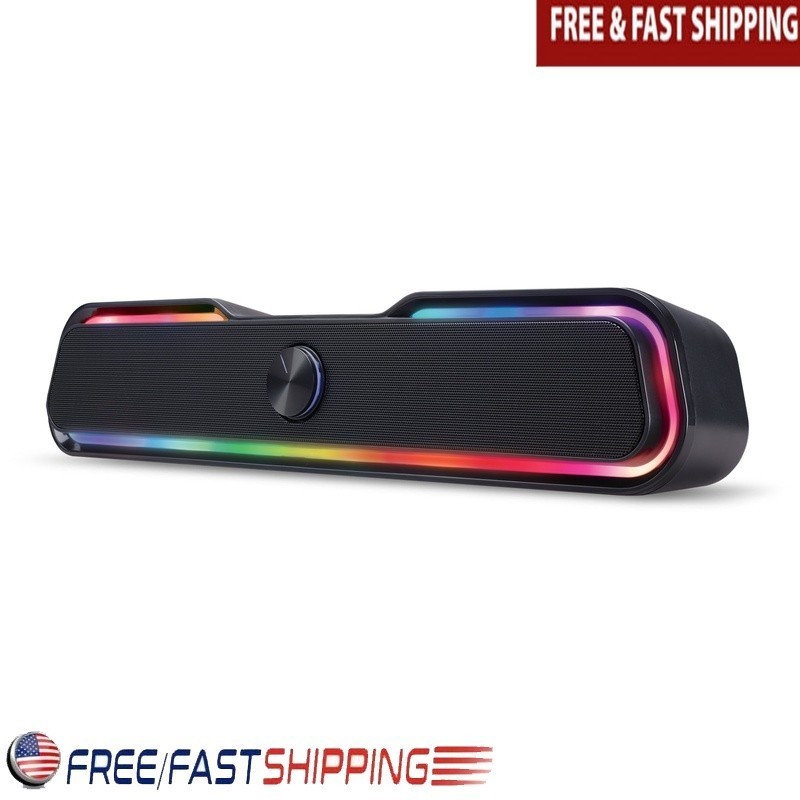Portable Bluetooth Sound Bar W/ LED Lights Gaming Music Multimedia Experience US