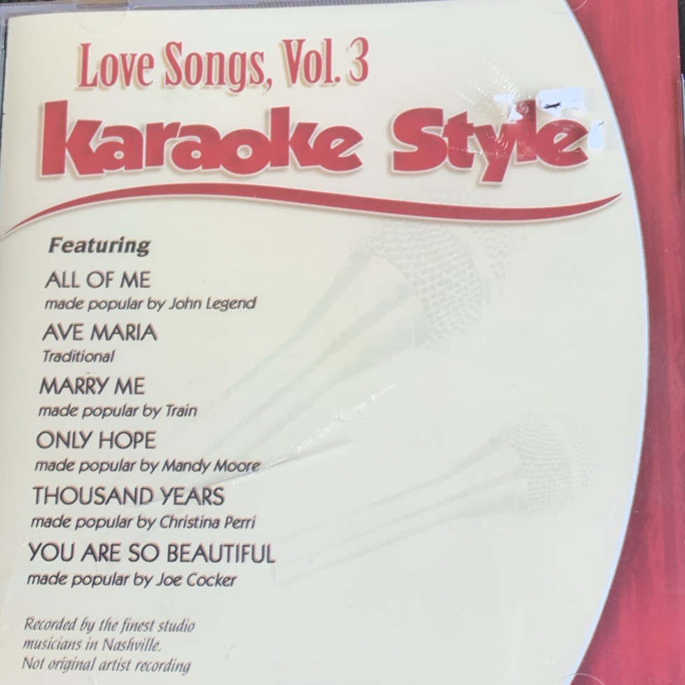 Love Songs Volume 3 Karaoke Style NEW CD+G Daywind 6 Songs