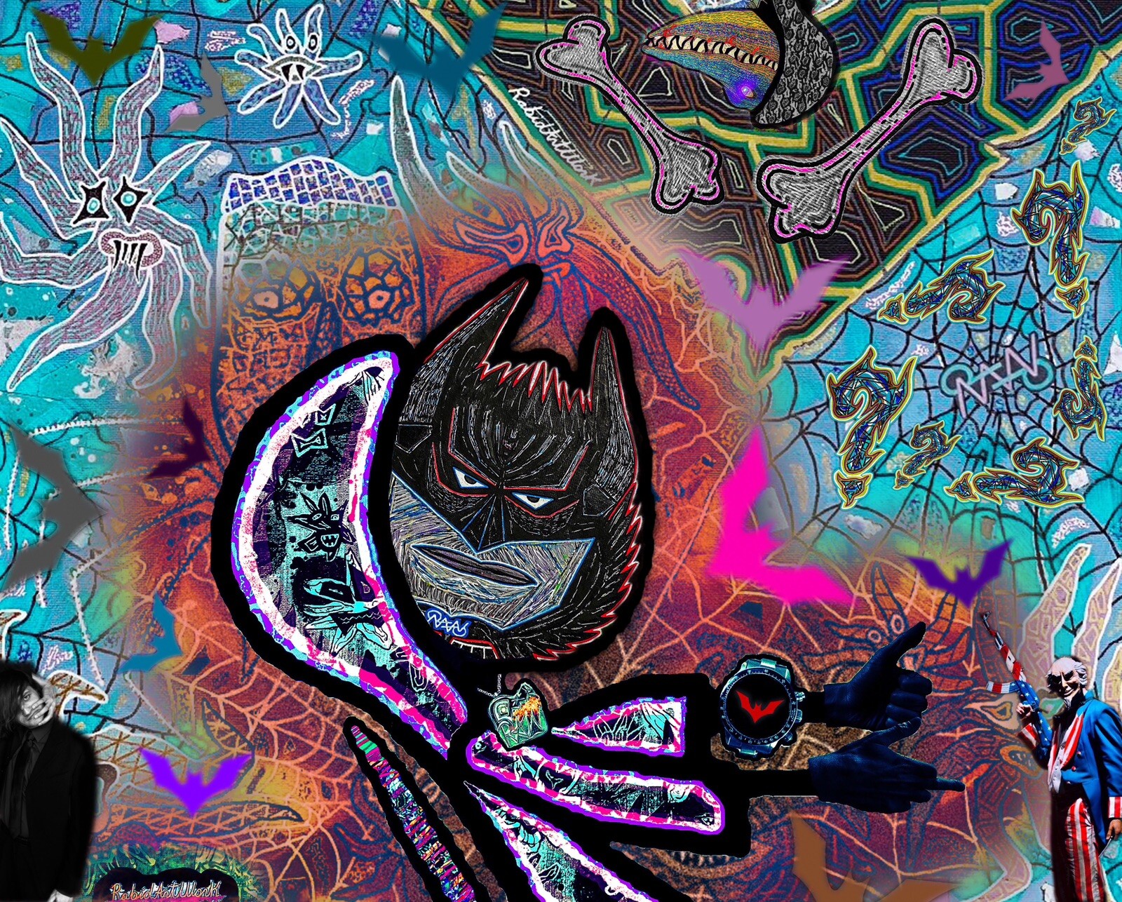 RAW HEAD #124 “Justice!” 1of1 NFT by RabidArtWork