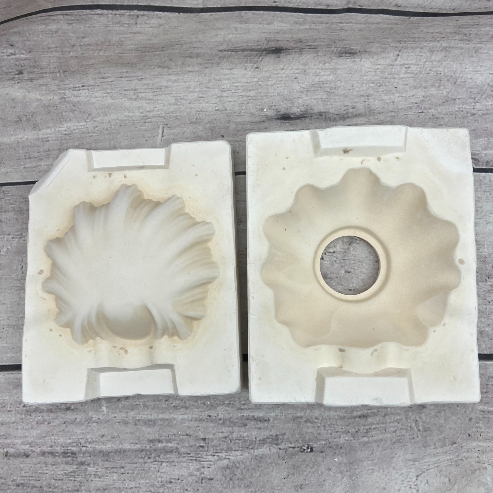 Unbranded Ceramic Casting Mold Fancy Scalloped Candy Dish Bowl Plaster #331