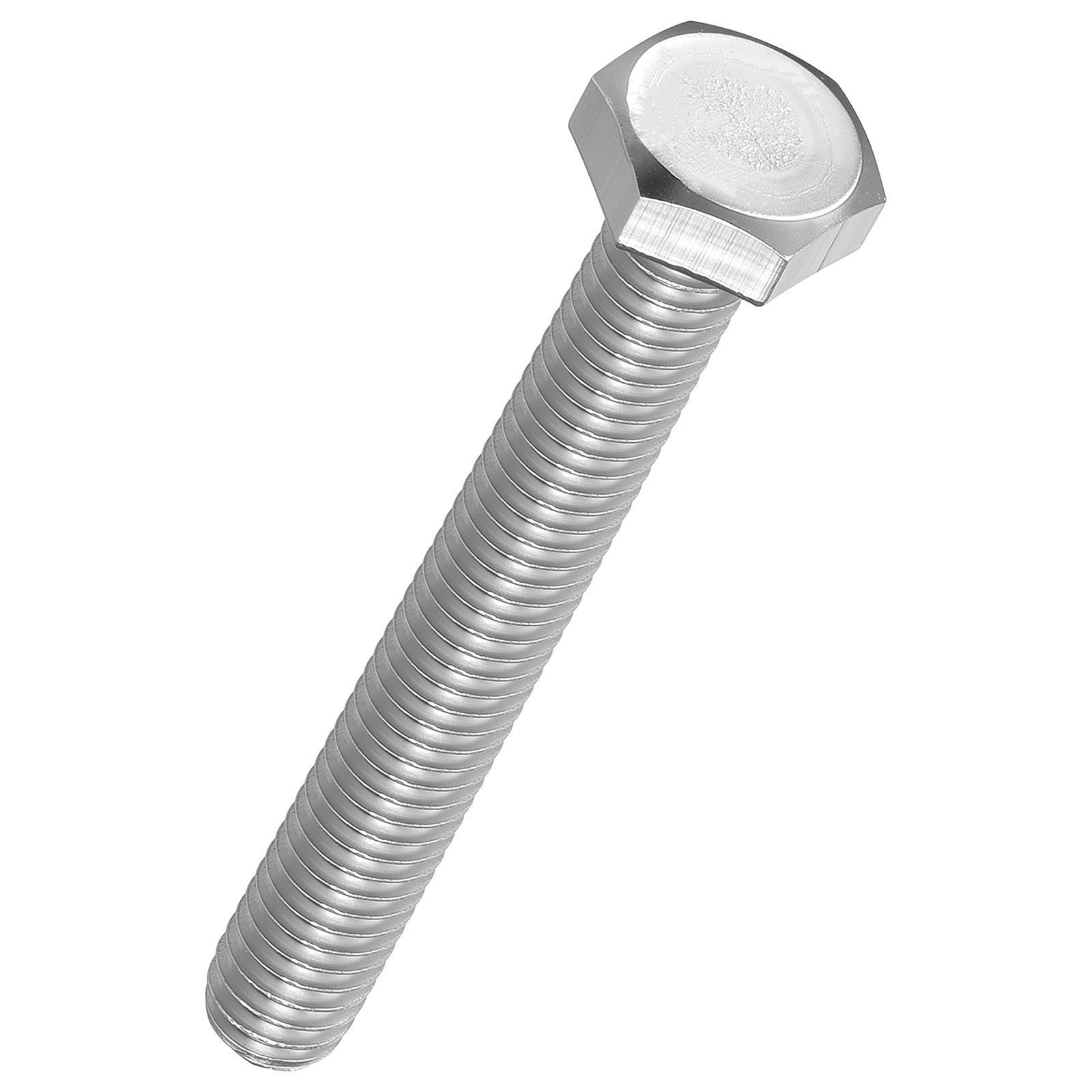 20 Pcs Hex Head Screws Bolts - [M3-0.5x25] 304 Stainless Steel, Silver Tone