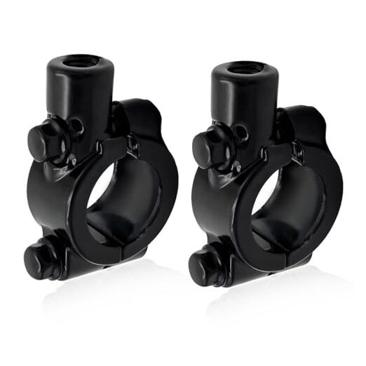 2PCS Motorcycle Handlebar Mirror Mount Holder, 8mm 7/8" Handlebar Black, 8mm