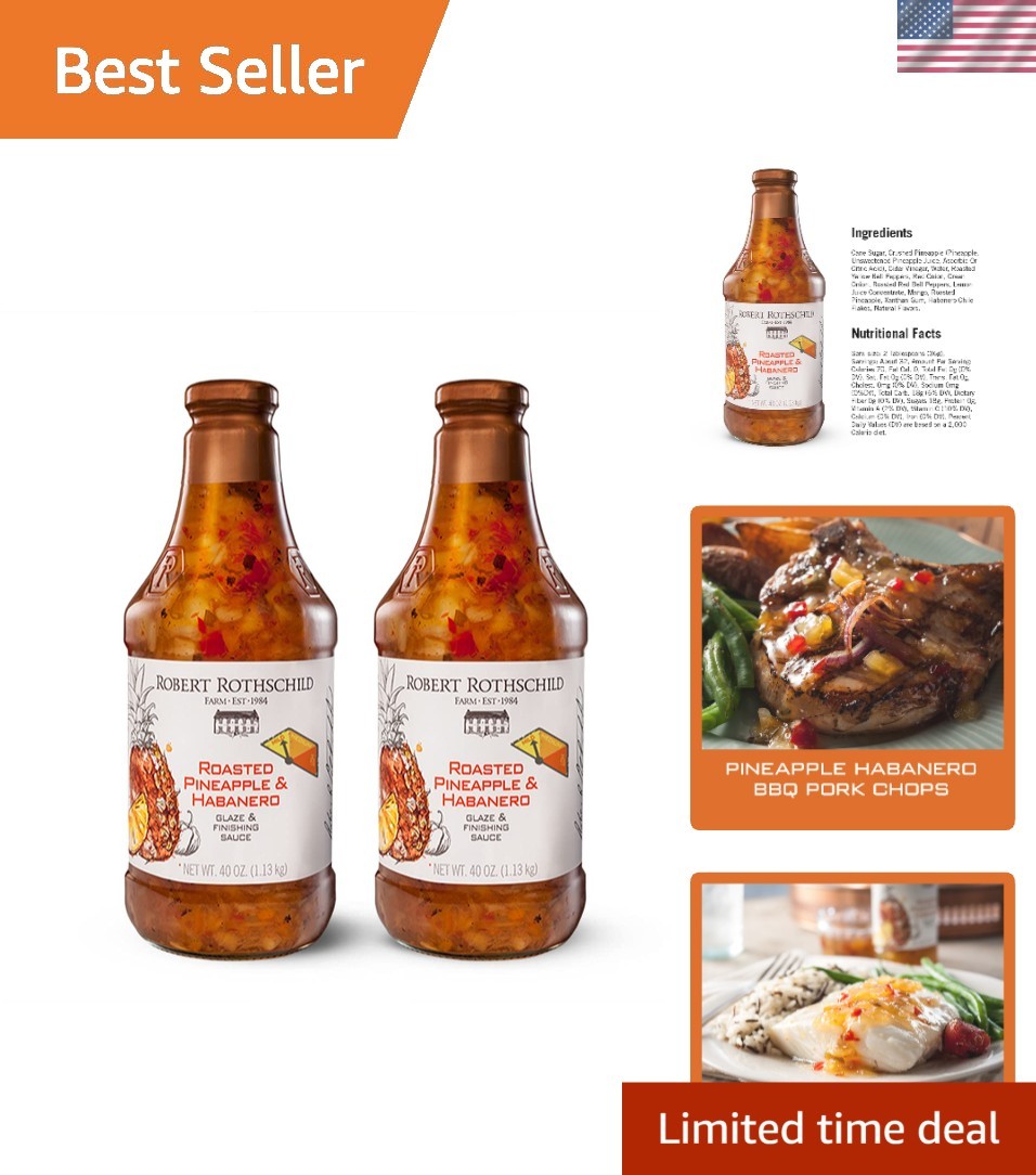 Roasted Pineapple & Habanero Gourmet Glaze and Finishing Sauce – Sweet and Sp...
