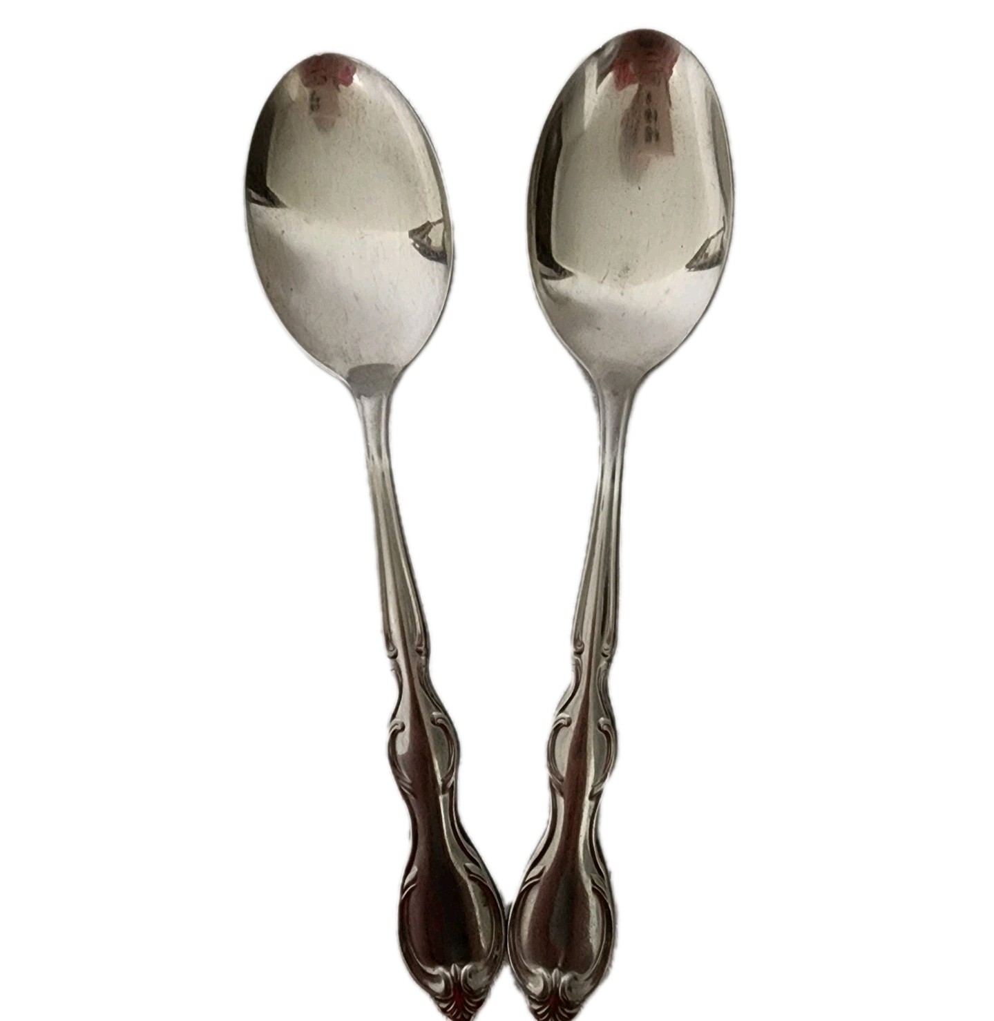 Vintage 2 Serving Spoons "1847 Rogers Bros" Silver-Plated Flatware  'Cotillion'