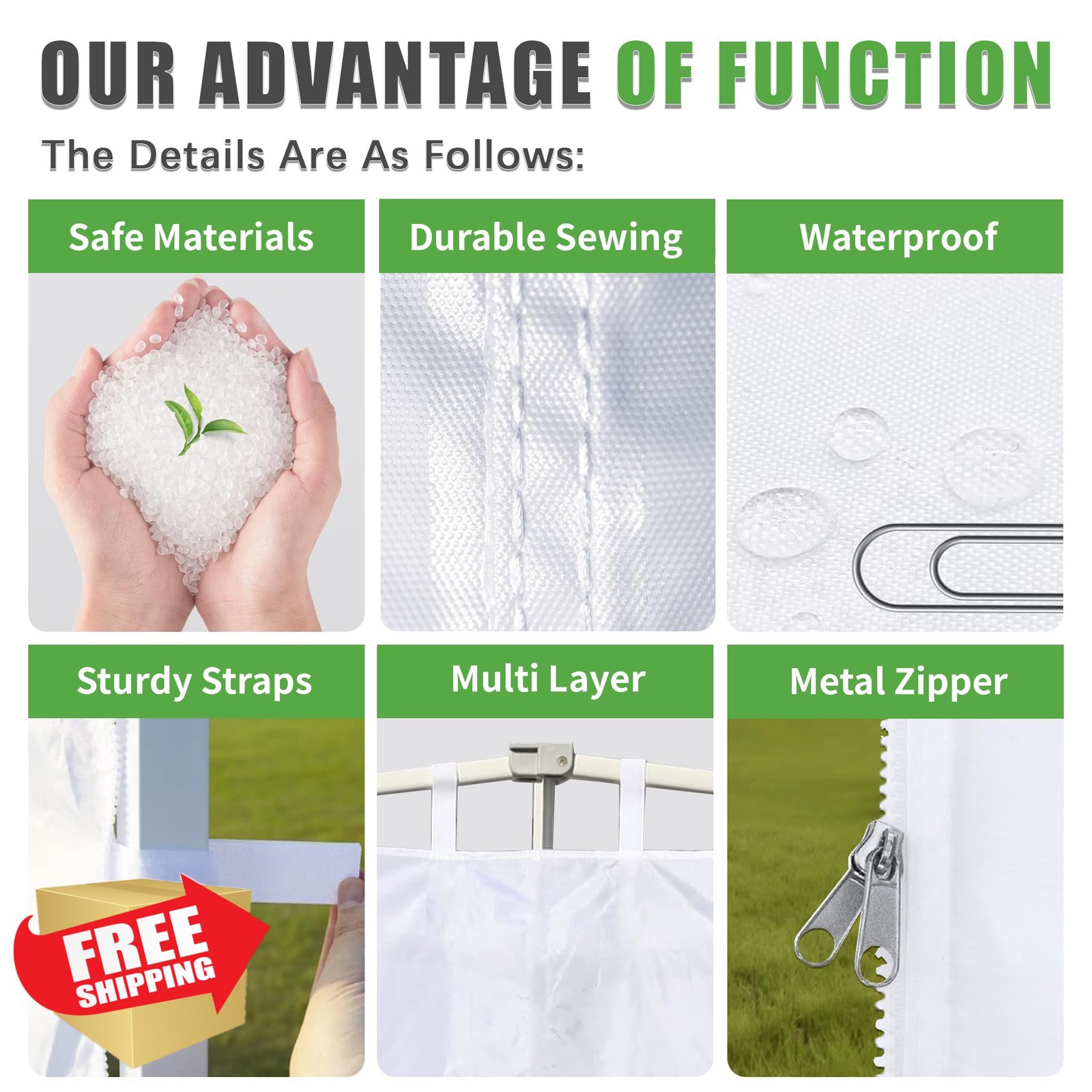 Canopy Sidewalls 12x12 Pop Up 3 Pcs Dark Khaki UV Waterproof