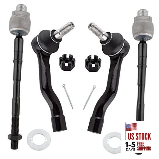  4pcs Front Inner Outer Tie Rod Set Fit for Infiniti FX35 2003-2008 / for 