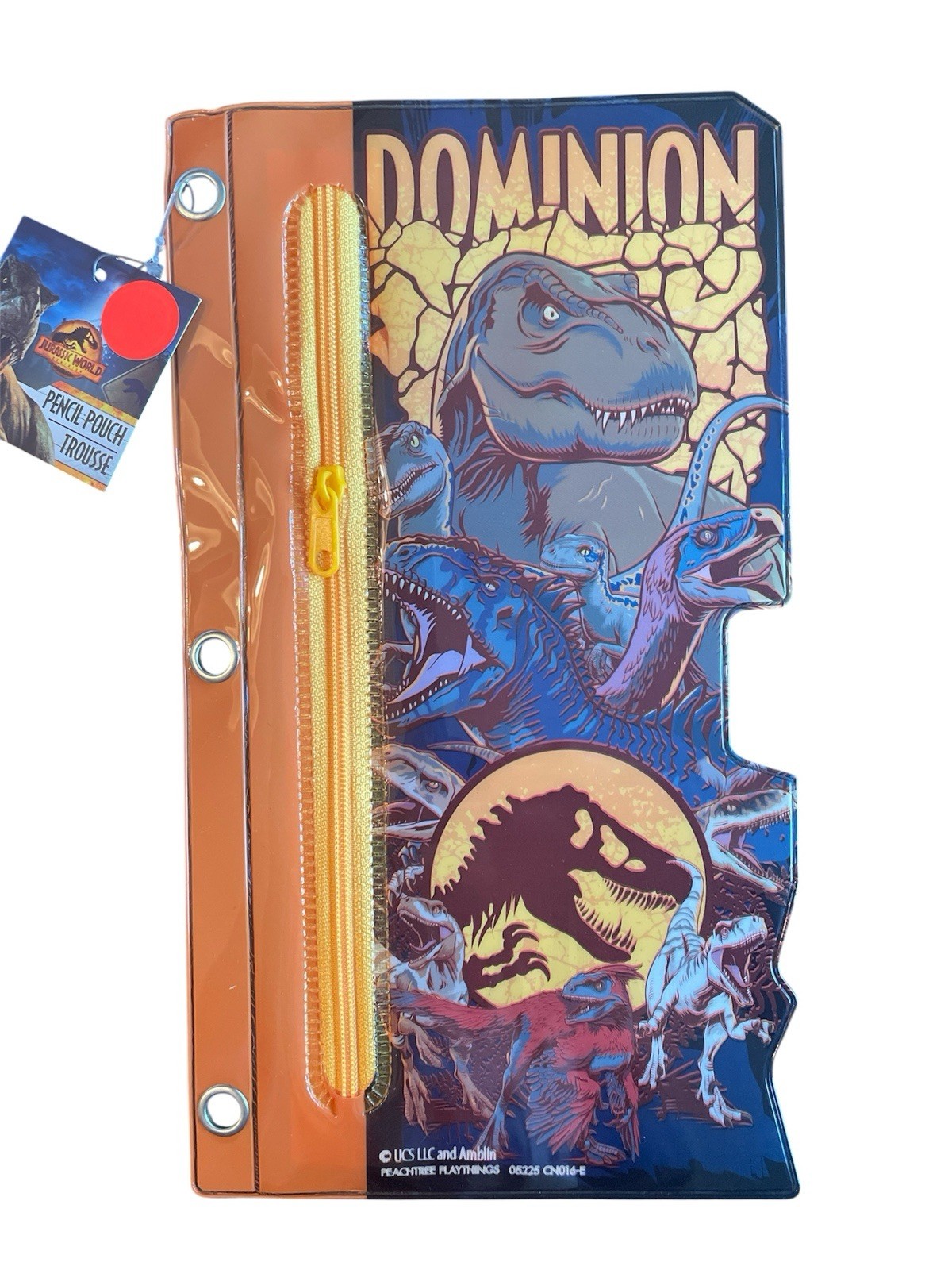 Jurassic World Pencil Pouch Plastic with Zipper Closure NWT