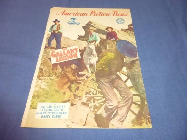 (91) Old movie pamphlet Texas Guards William Elliott and Adrian Booth