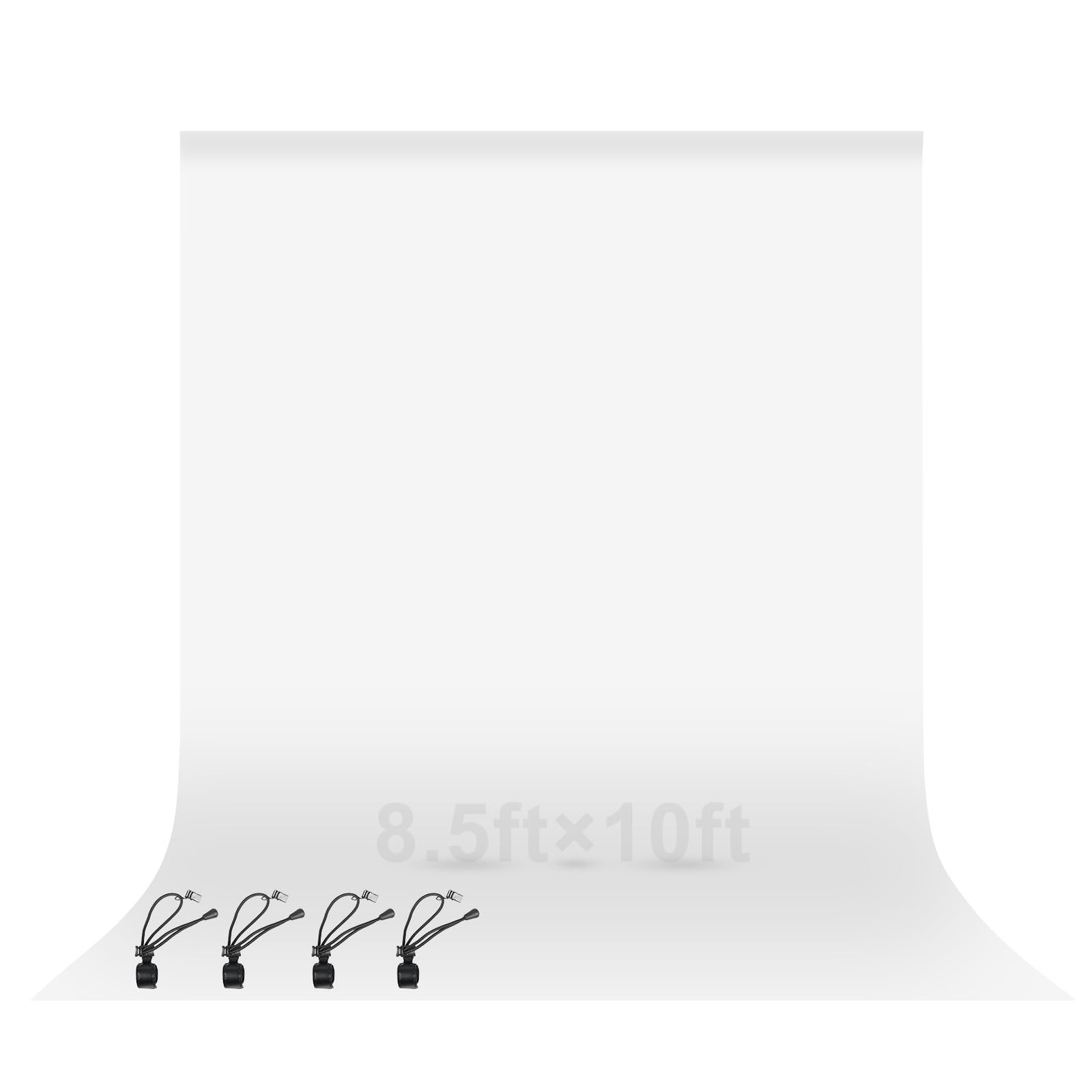 8.5x10ft White Photo Backdrop for Photography, Large Plain White Drapes Party Ba