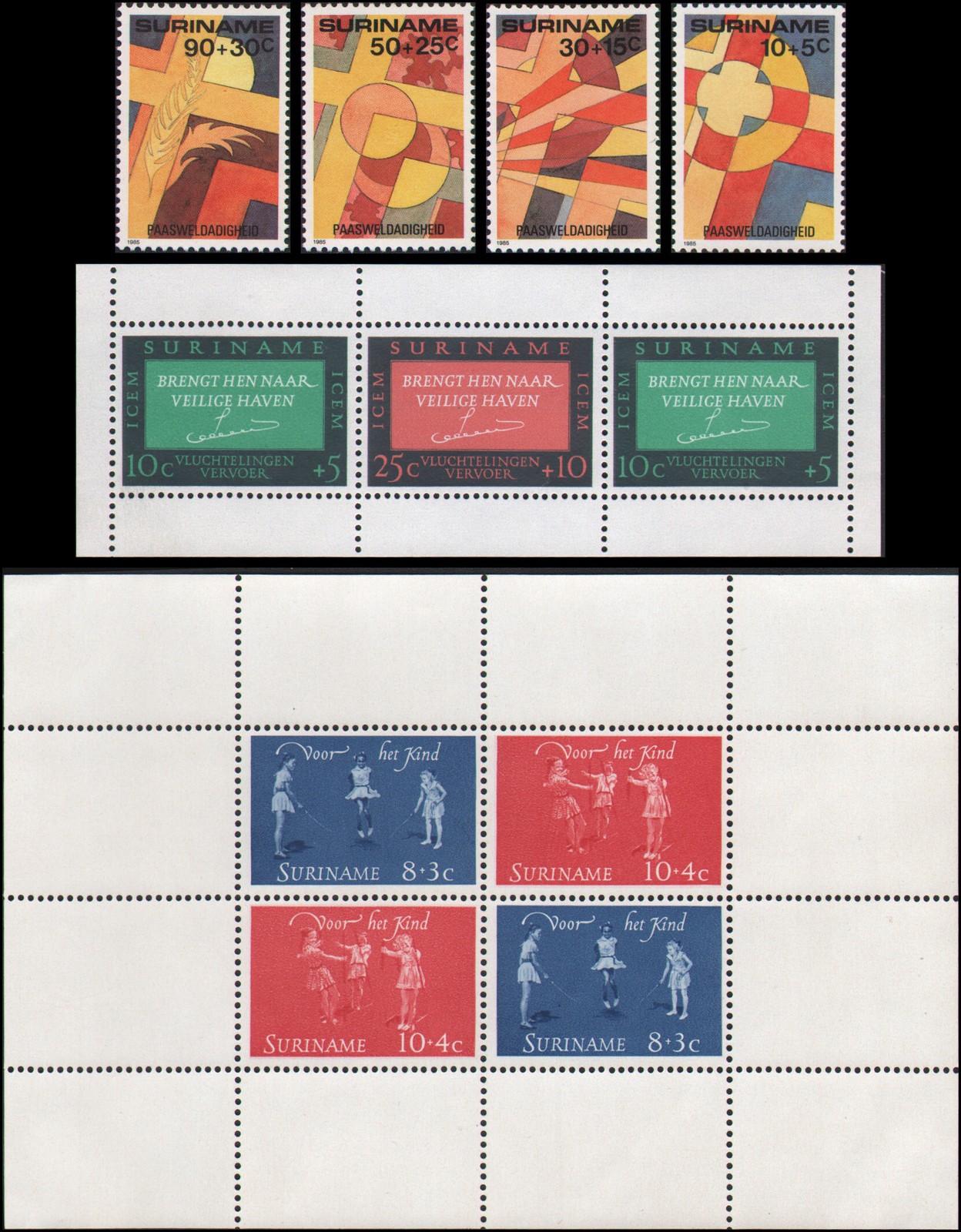 Surinam #B324-B327, B109a, B121a MNH VF