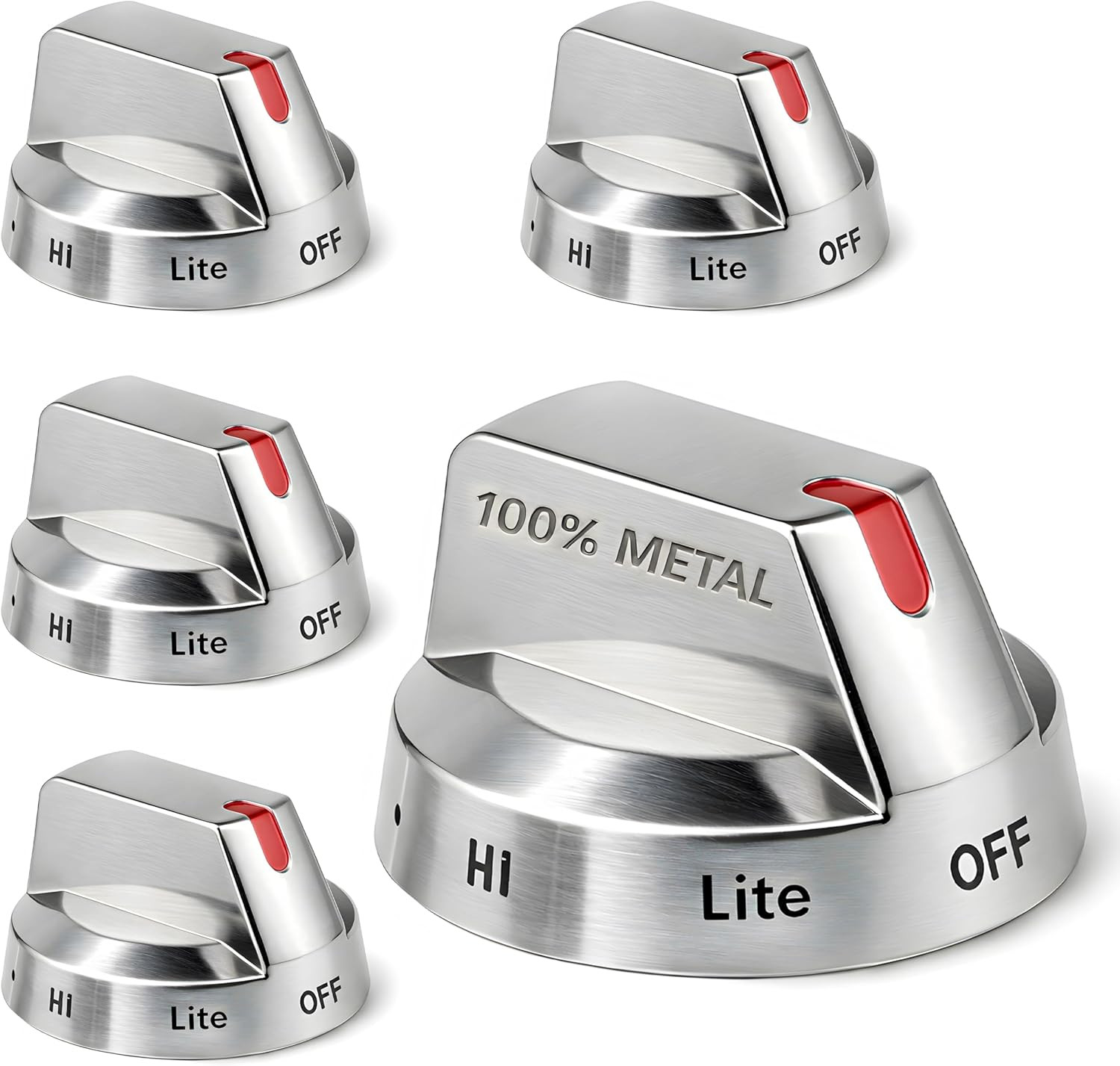 5Pcs DG64-00473A Range Burner Dial Knob Range Oven Knob Compatible with Samsung 