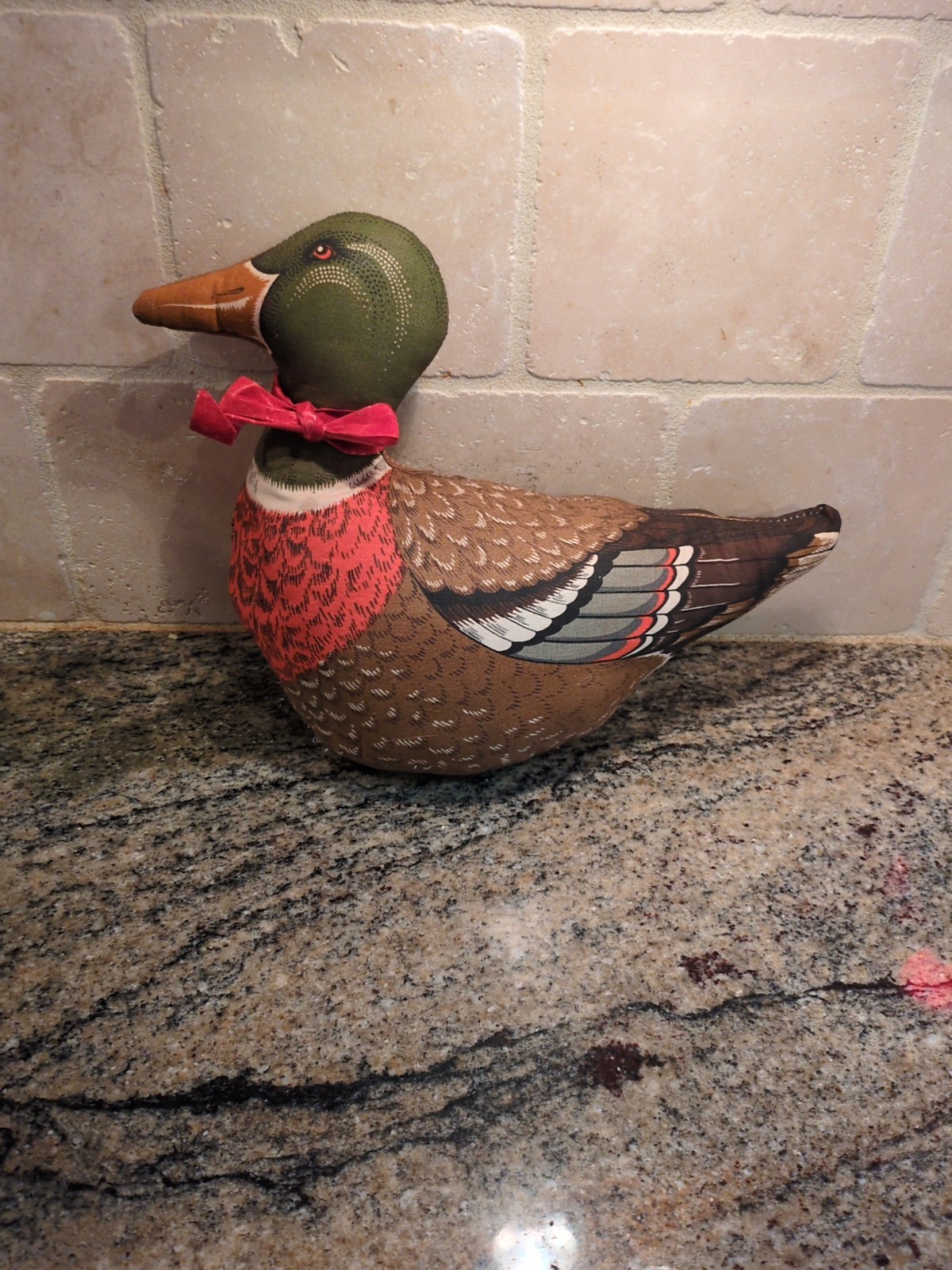 Mallard Duck Pillow Throw Stuffed Plush Sitter Used For Display Hunting Cabin 