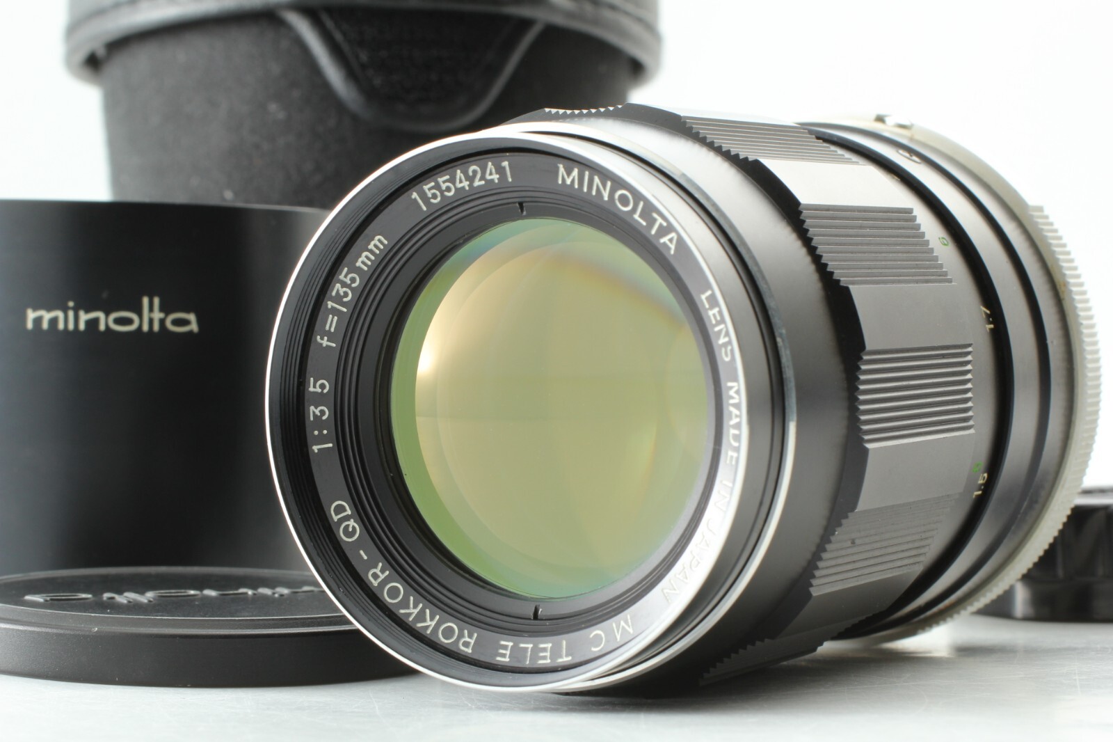 🚀🎁《Near MINT in CASE + Lens Hood》MINOLTA MC ROKKOR-QD 135mm F/3.5 From JAPAN✈✈