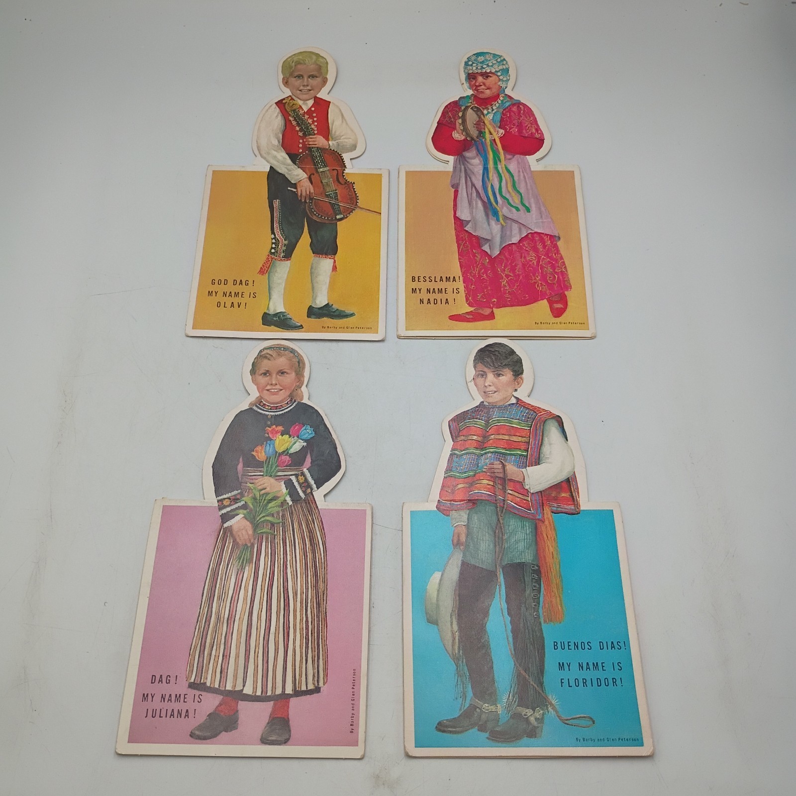Vintage 1973 UNICEF Fes'tival Dolls' 4 Booklets w/ 2 Stories and Illustrations