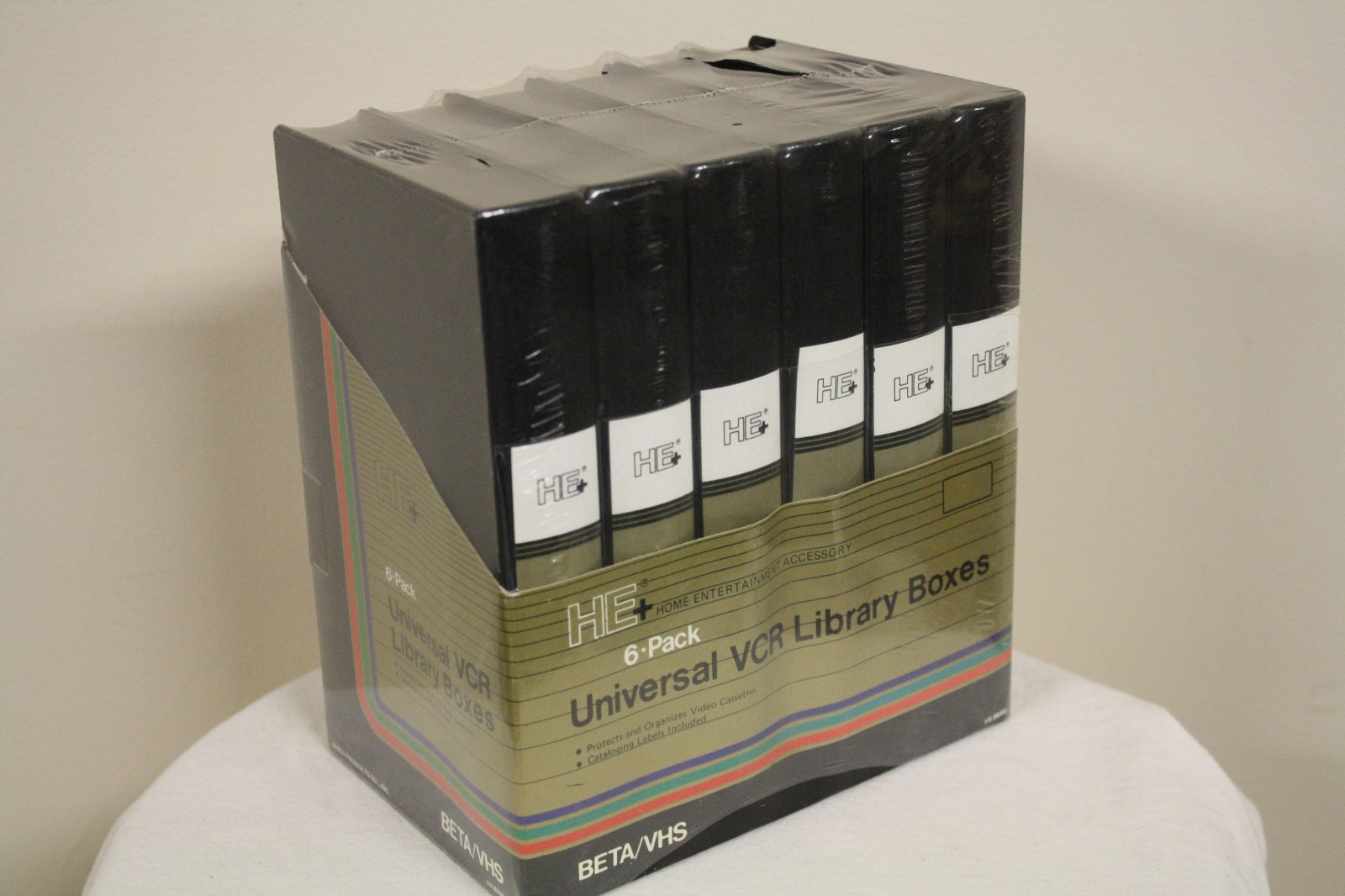 Universal VCR Library Boxes 6 Pack BETA/VHS HE+