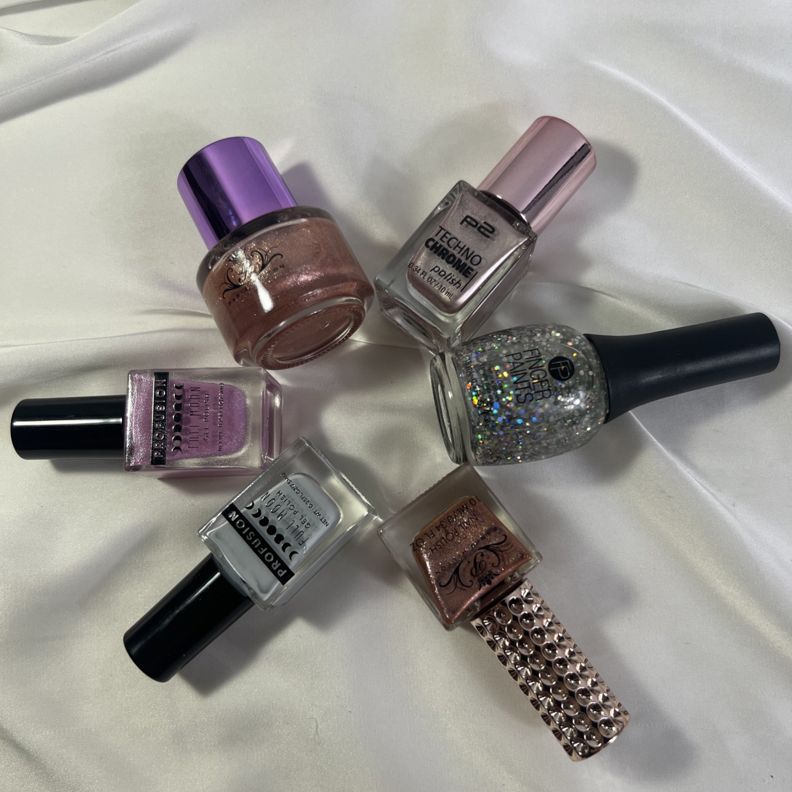 Assorted Nail Polish Lot 6 Bottles Different Brand And Colors New